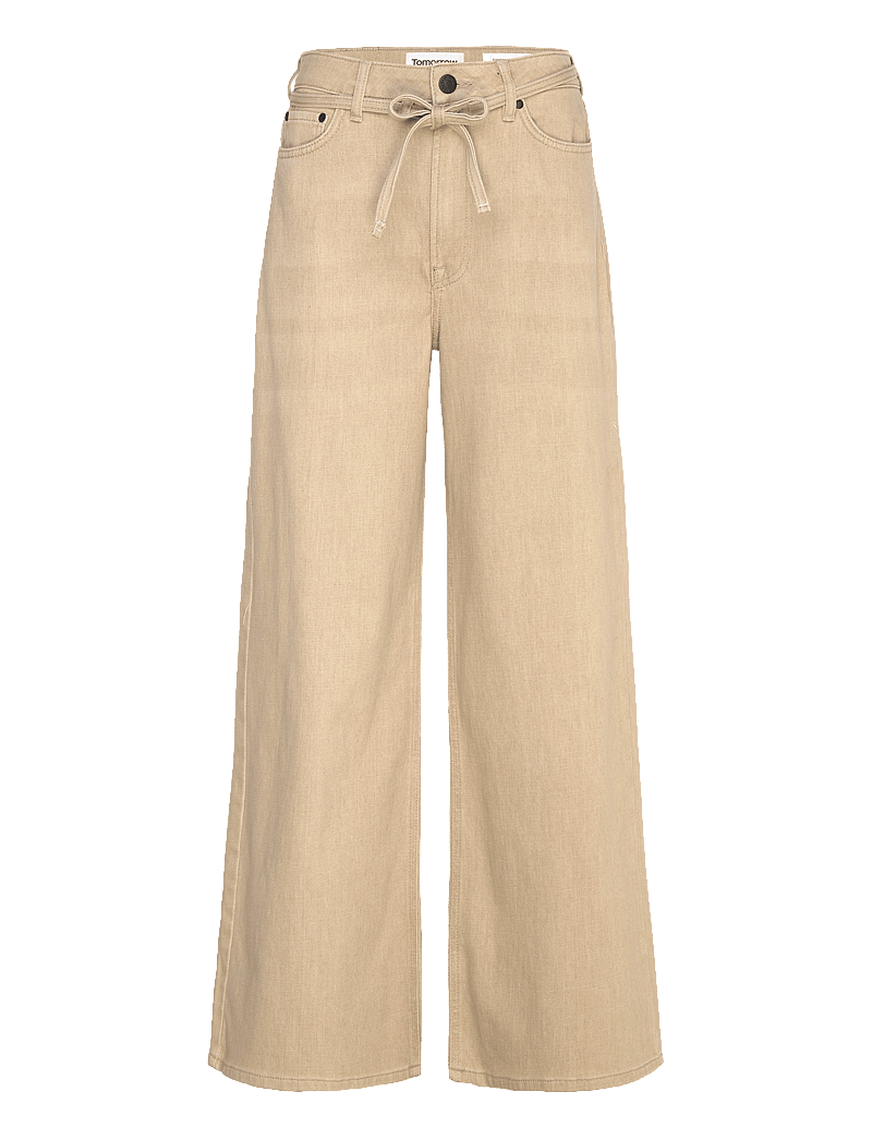 Tomorrow - TRW-Arizona Belted Jeans Wash Origi - hosen mit weitem bein - khaki - 1