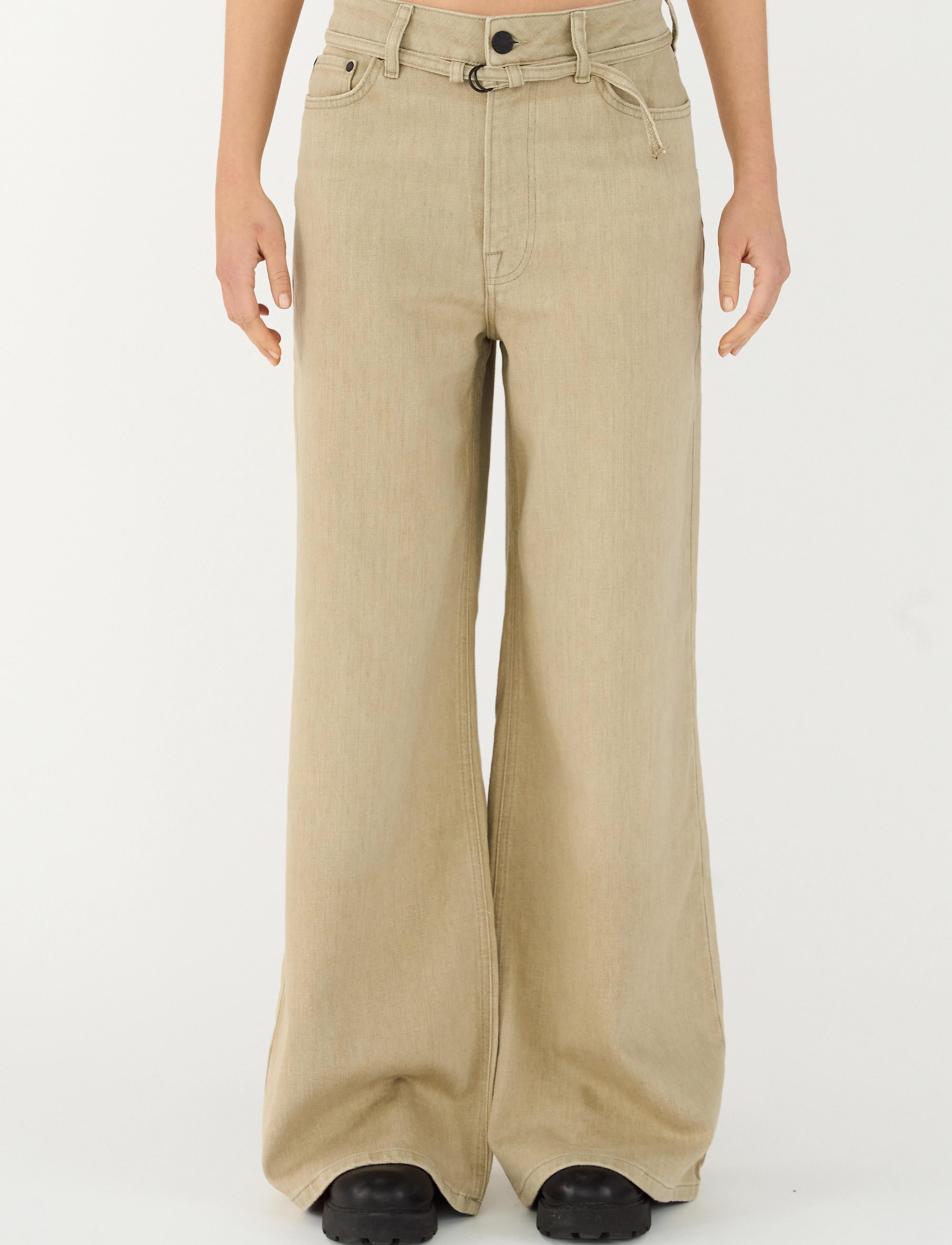 Tomorrow TRW-Arizona Belted Jeans Wash Origi - Transitional Layering - KHAKI / khaki/green