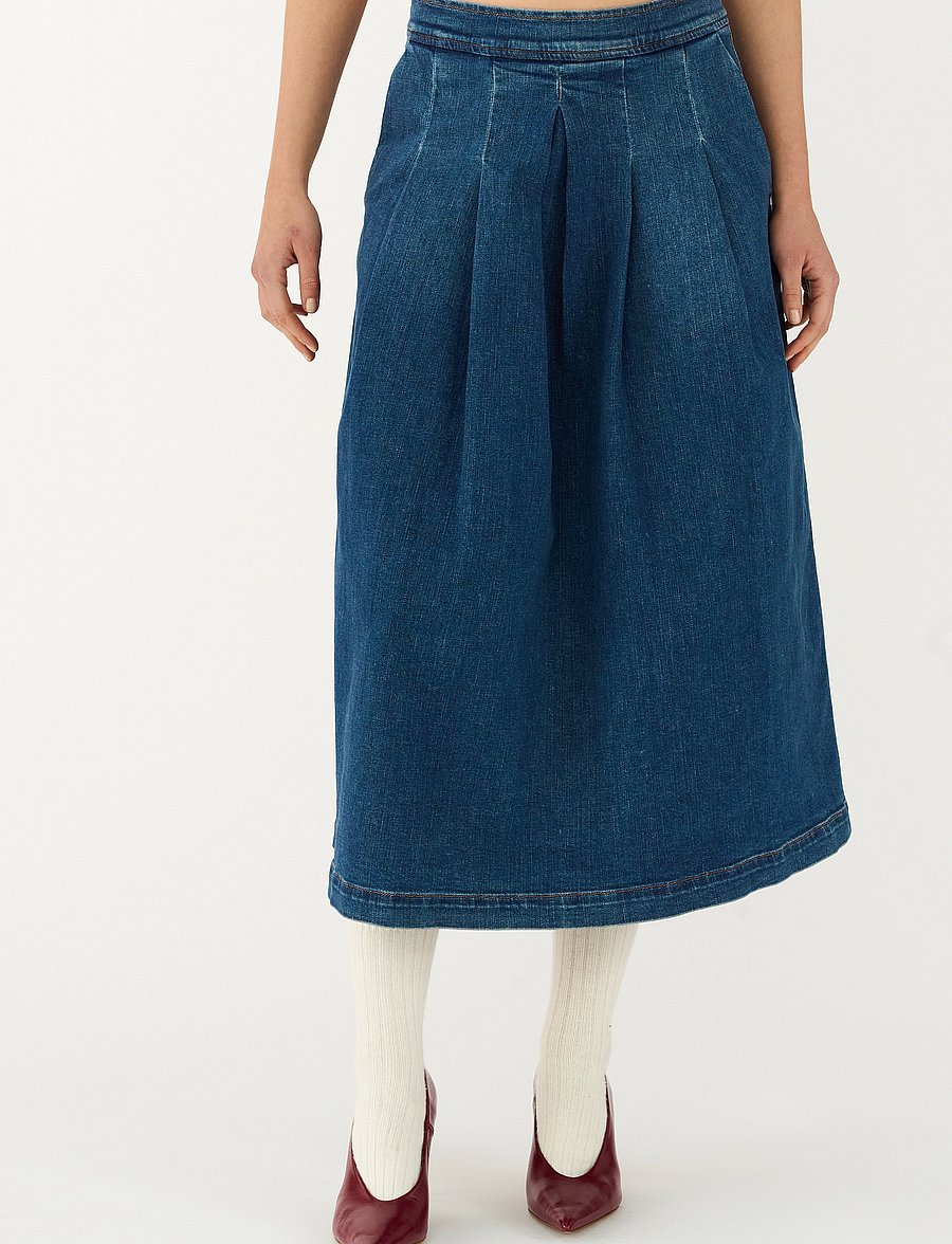 Tomorrow - TRW-Ellen Ball Gown Skirt Wash Brig - denim blue - 3