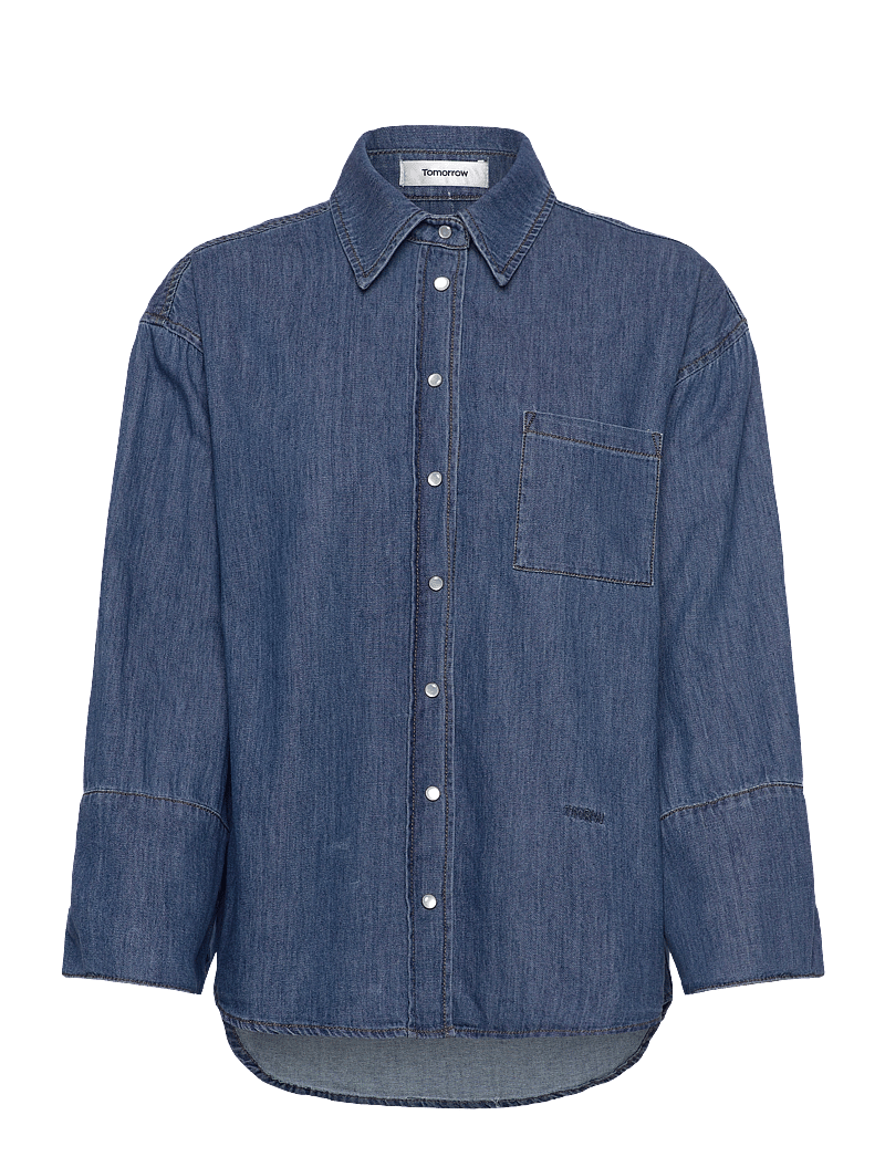 Tomorrow - TRW-Jane Oversize Denim Shirt Wash - jeanshemden - denim blue - 1