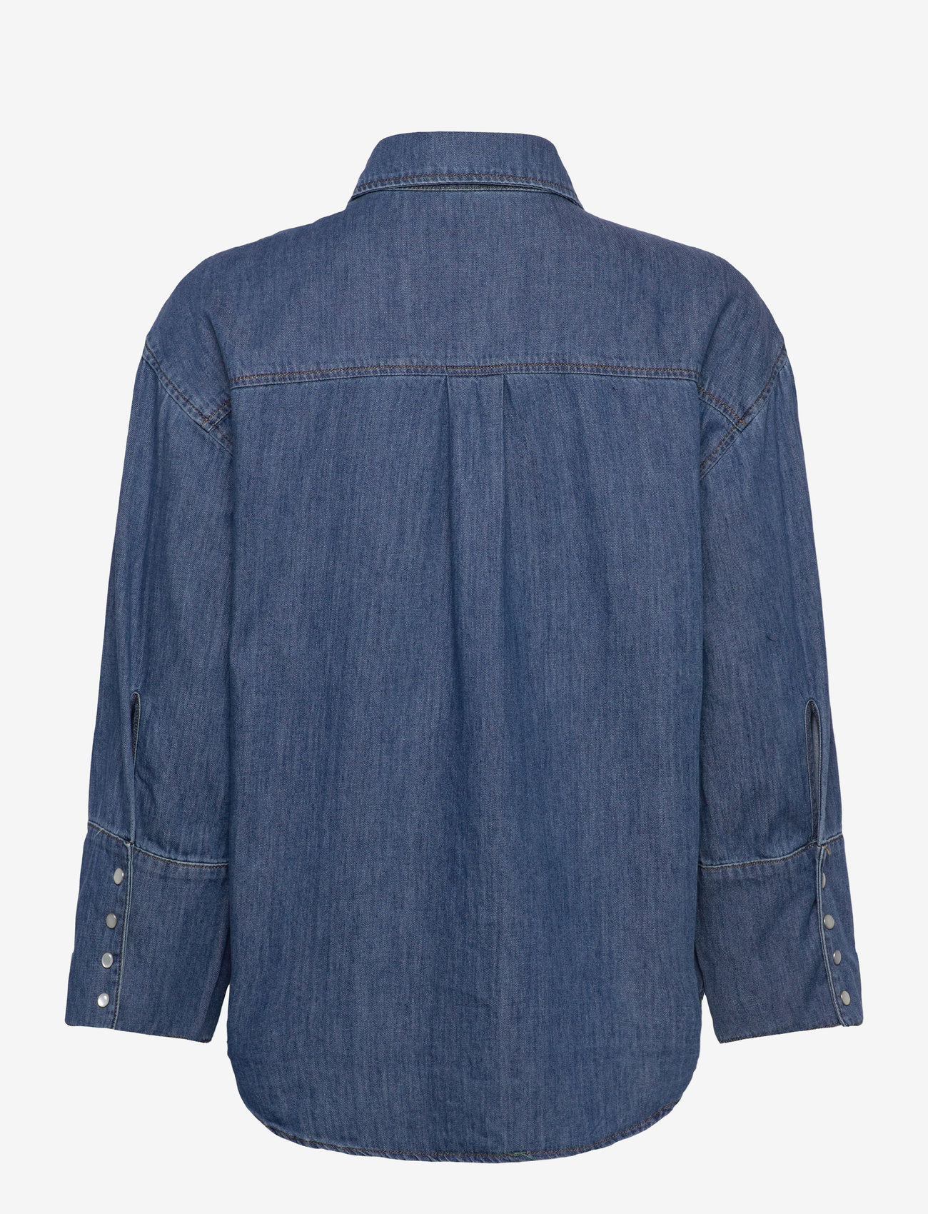 Tomorrow - TRW-Jane Oversize Denim Shirt Wash - denimskjorter - denim blue - 2
