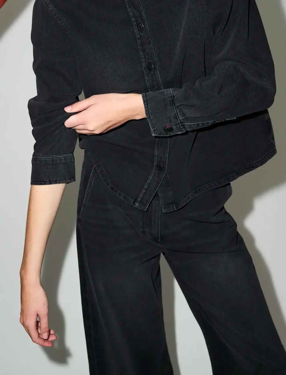 Tomorrow - TRW-Ellen Denim Shirt Wash Milano B - denim shirts - black - 5