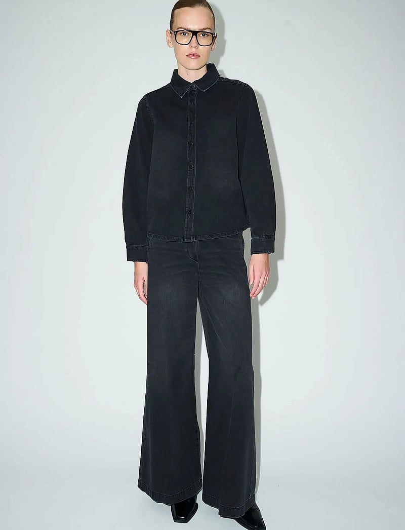 Tomorrow - TRW-Ellen French Jeans Wash Milano - brede jeans - black - 0