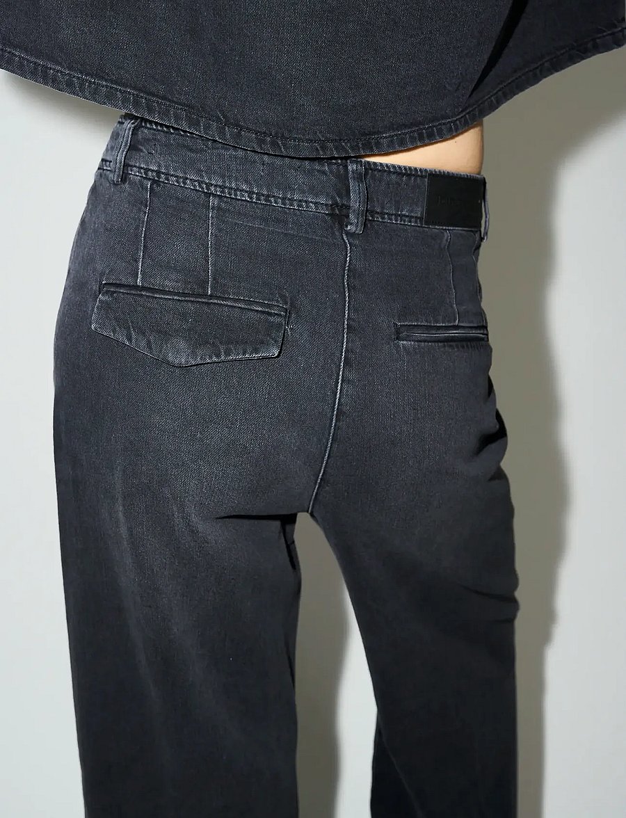 Tomorrow - TRW-Ellen French Jeans Wash Milano - brede jeans - black - 3
