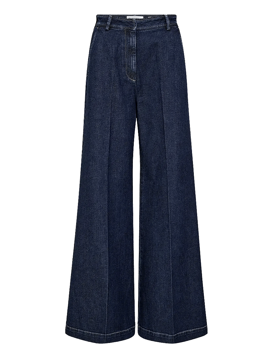 Tomorrow - TRW-Ellen French Pant Wash Andong - hosen mit weitem bein - denim blue - 1