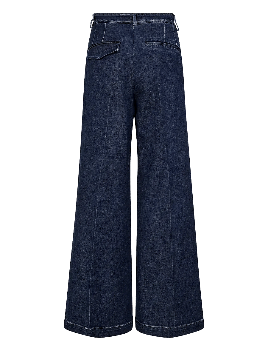Tomorrow - TRW-Ellen French Pant Wash Andong - hosen mit weitem bein - denim blue - 2