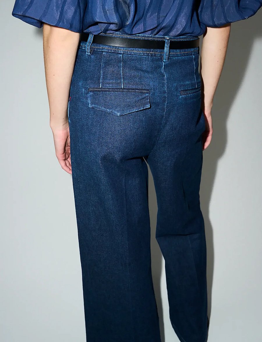 Tomorrow - TRW-Ellen French Pant Wash Andong - hosen mit weitem bein - denim blue - 0