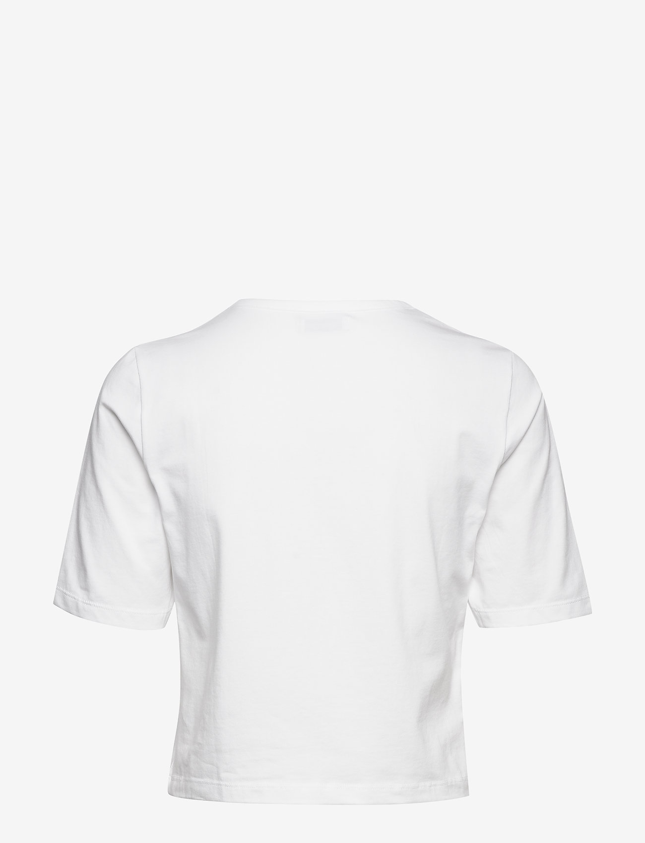 Tomorrow - Lennon button cropped tee - white - 1