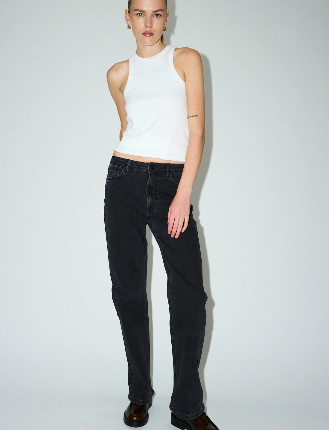 Tomorrow - TRW-Brown Jeans Original Black - straight jeans - black - 0