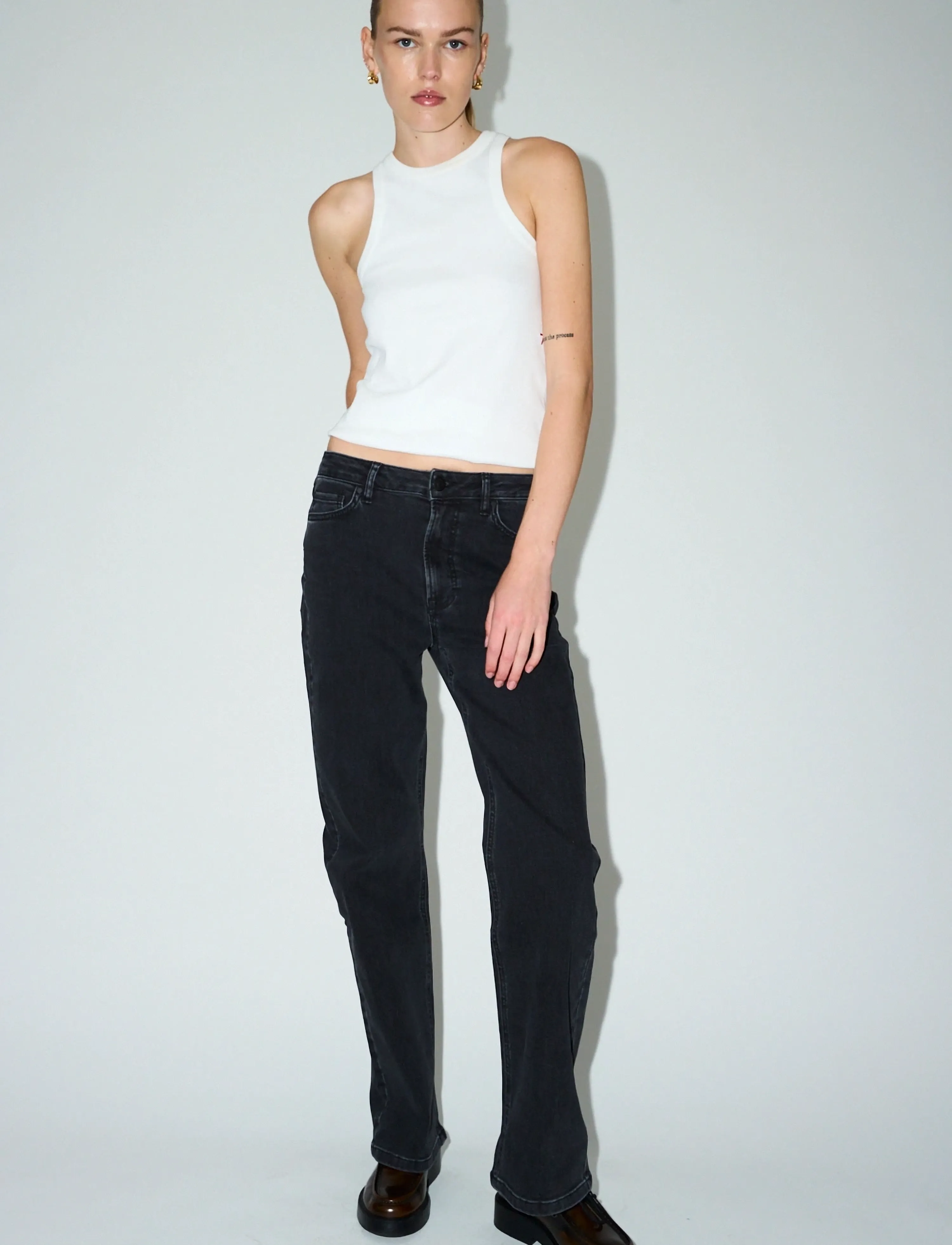 Tomorrow - TRW-Brown Jeans Original Black - tiesaus kirpimo džinsai - black - 0