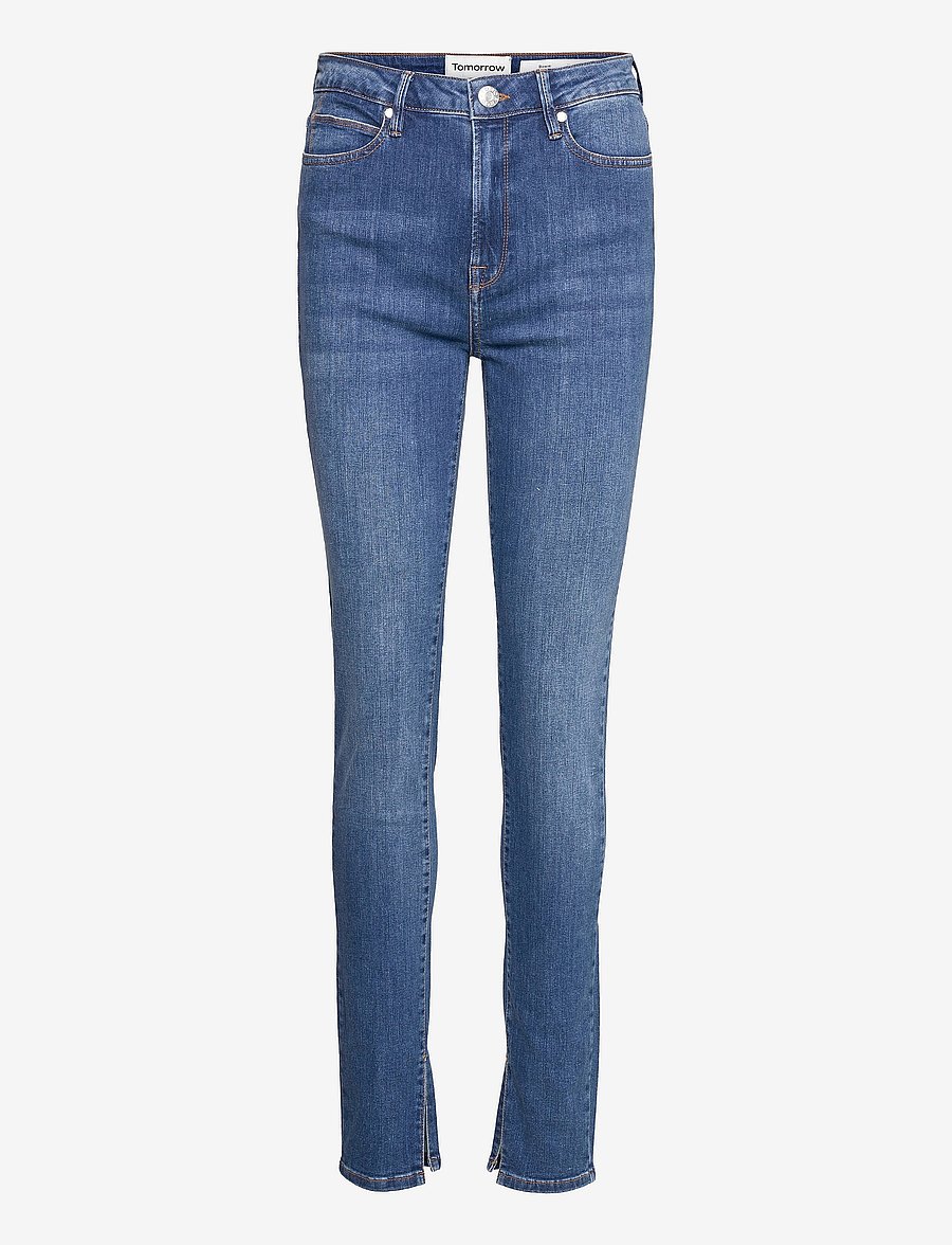 Tomorrow - Bowie HW skinny split wash Florence - aptempti džinsai - denim blue - 0
