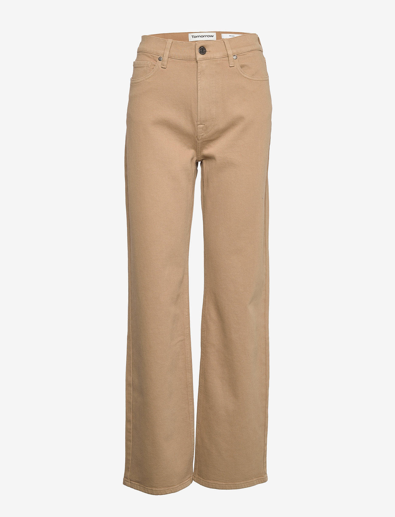 Tomorrow - Brown Straight Jeans col. Khaki - laia säärega teksad - khaki - 0