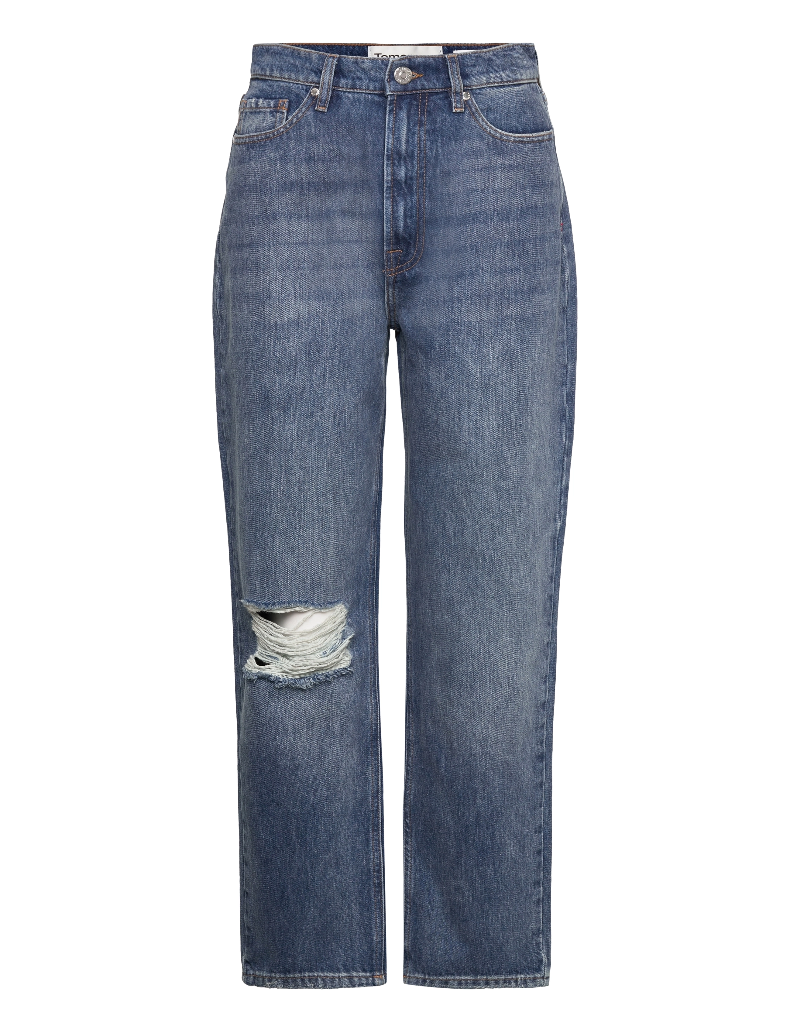 Tomorrow Ewa HW jeans dist. wash Rodeo - Tomorrow - DENIM BLUE / blue