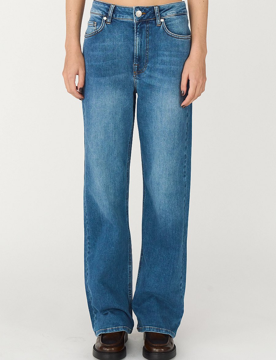 Tomorrow - TRW-Brown Jeans Wash Prato - sirge säärega teksad - denim blue - 0