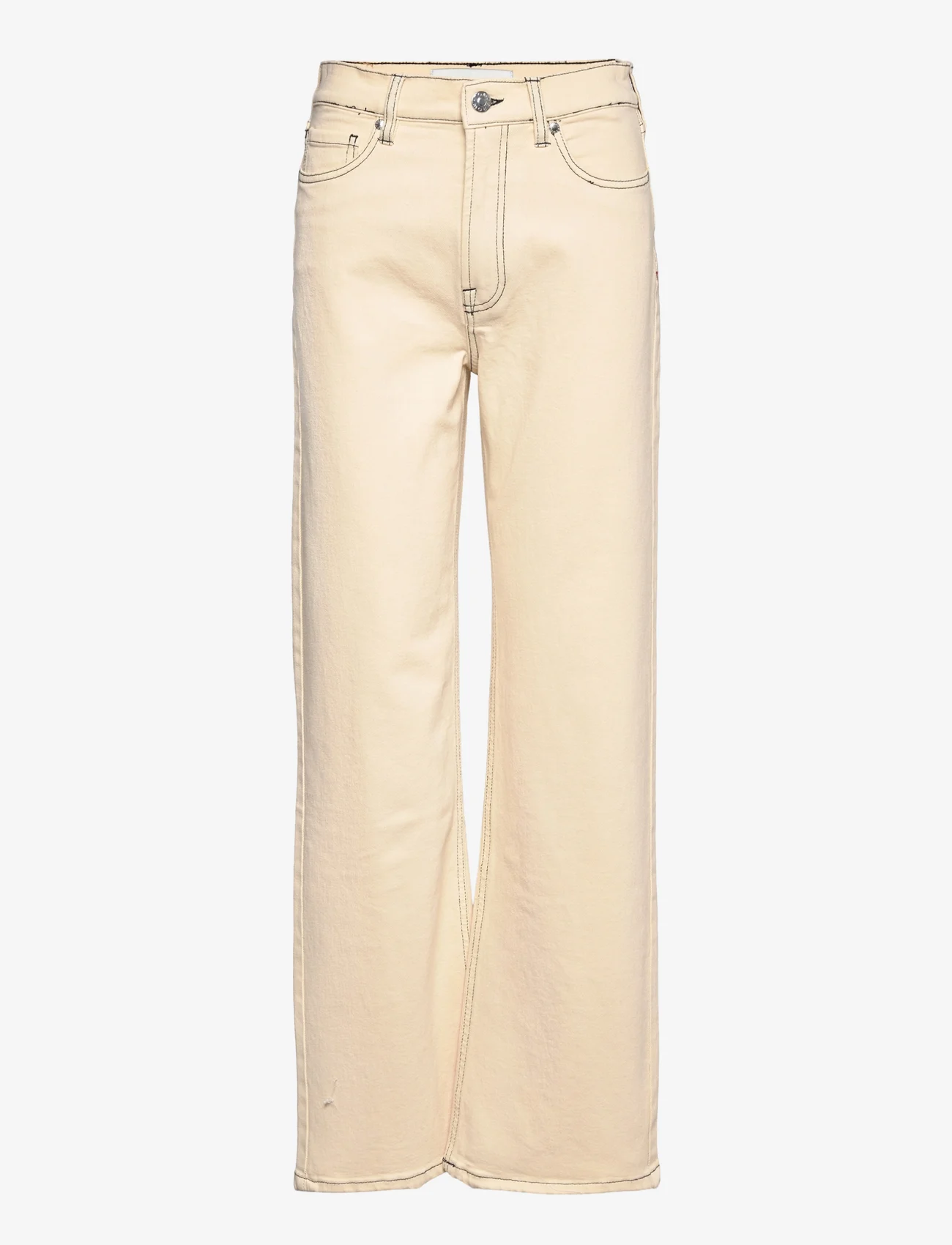 Tomorrow - Brown Straight Jeans Natural Color - wide leg jeans - mariegold yellow - 0