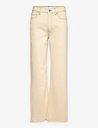 Brown Straight Jeans Natural Color - MARIEGOLD YELLOW