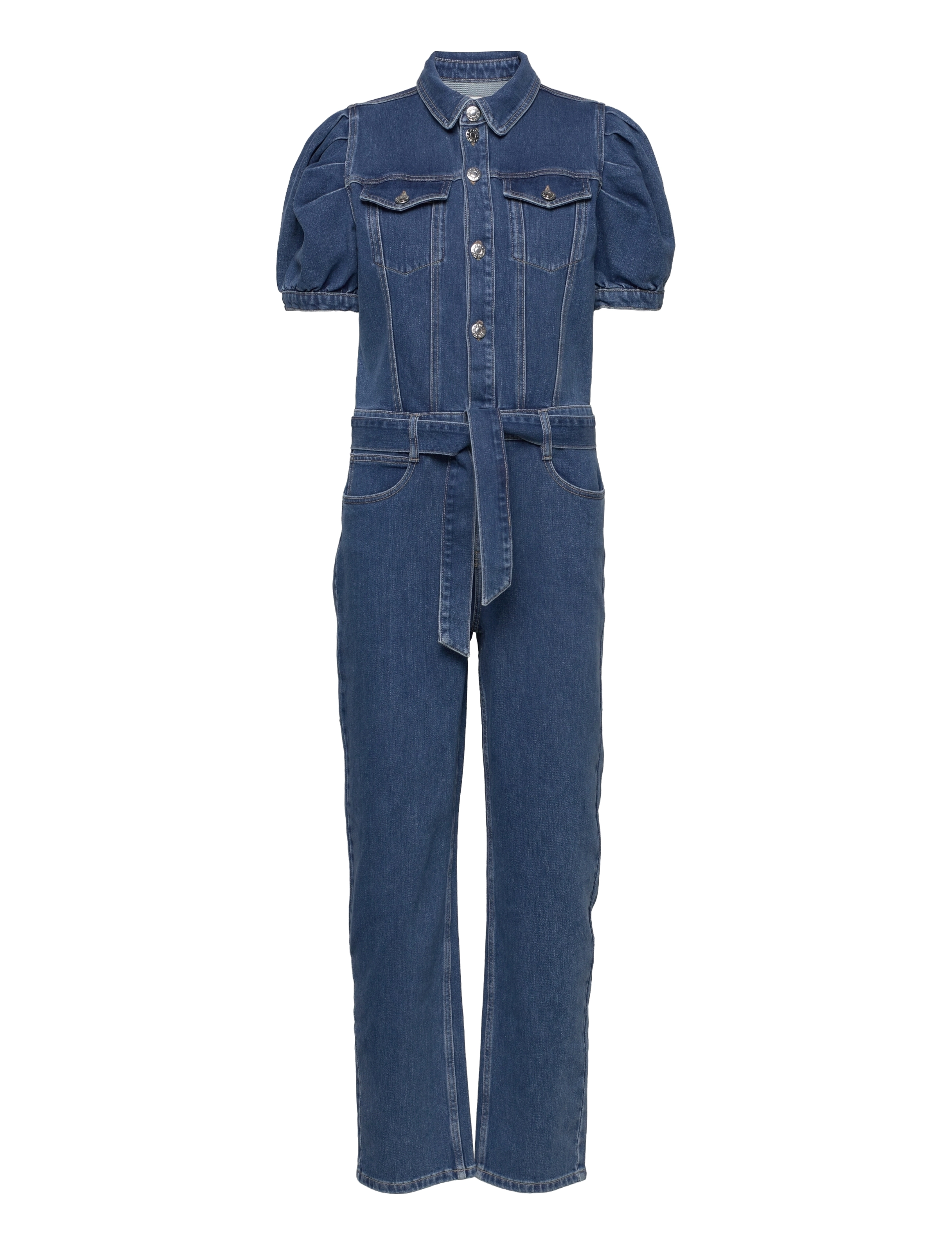 Tomorrow - Ewa Puff Jumpsuit wash Sao Paulo - denim blue - 0