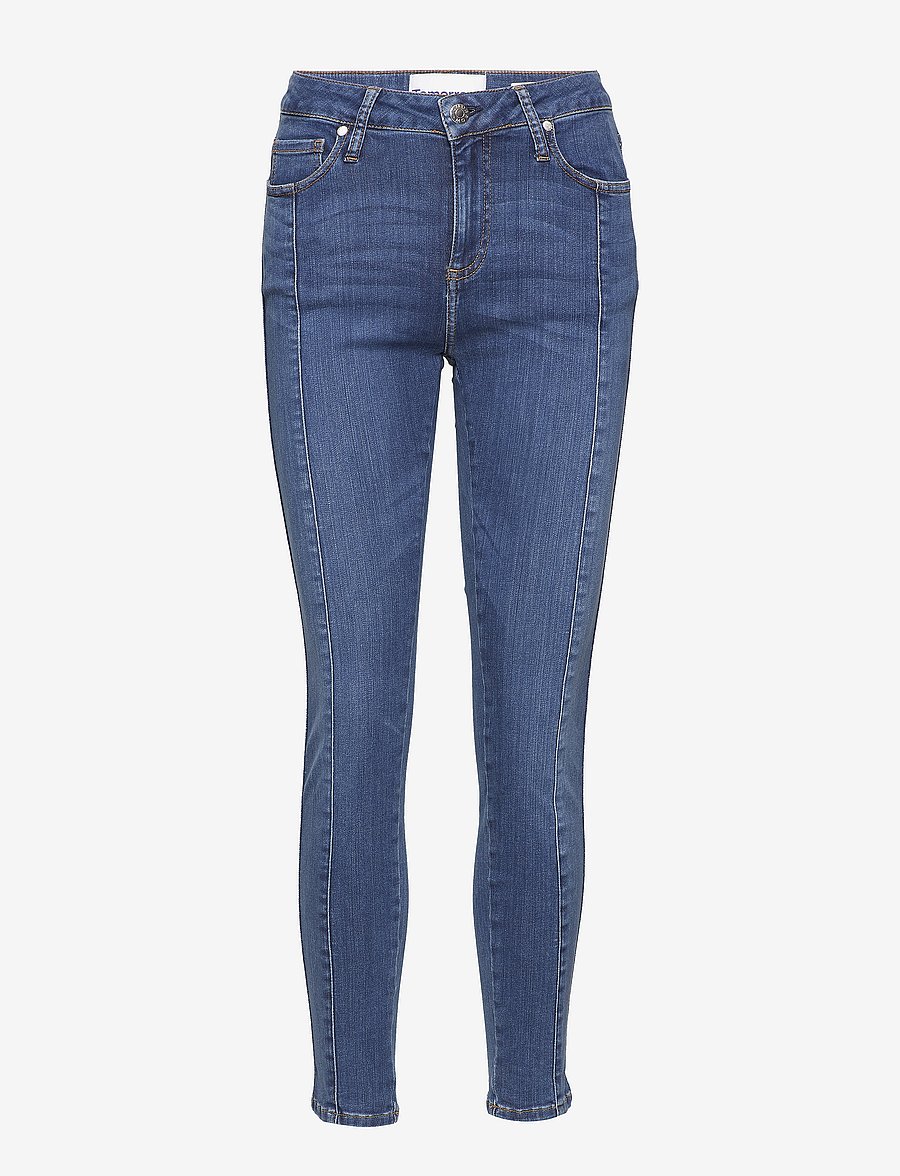 Tomorrow - Dylan MW cropped wash Texas - siaurėjantys džinsai - 51 denim blue - 0