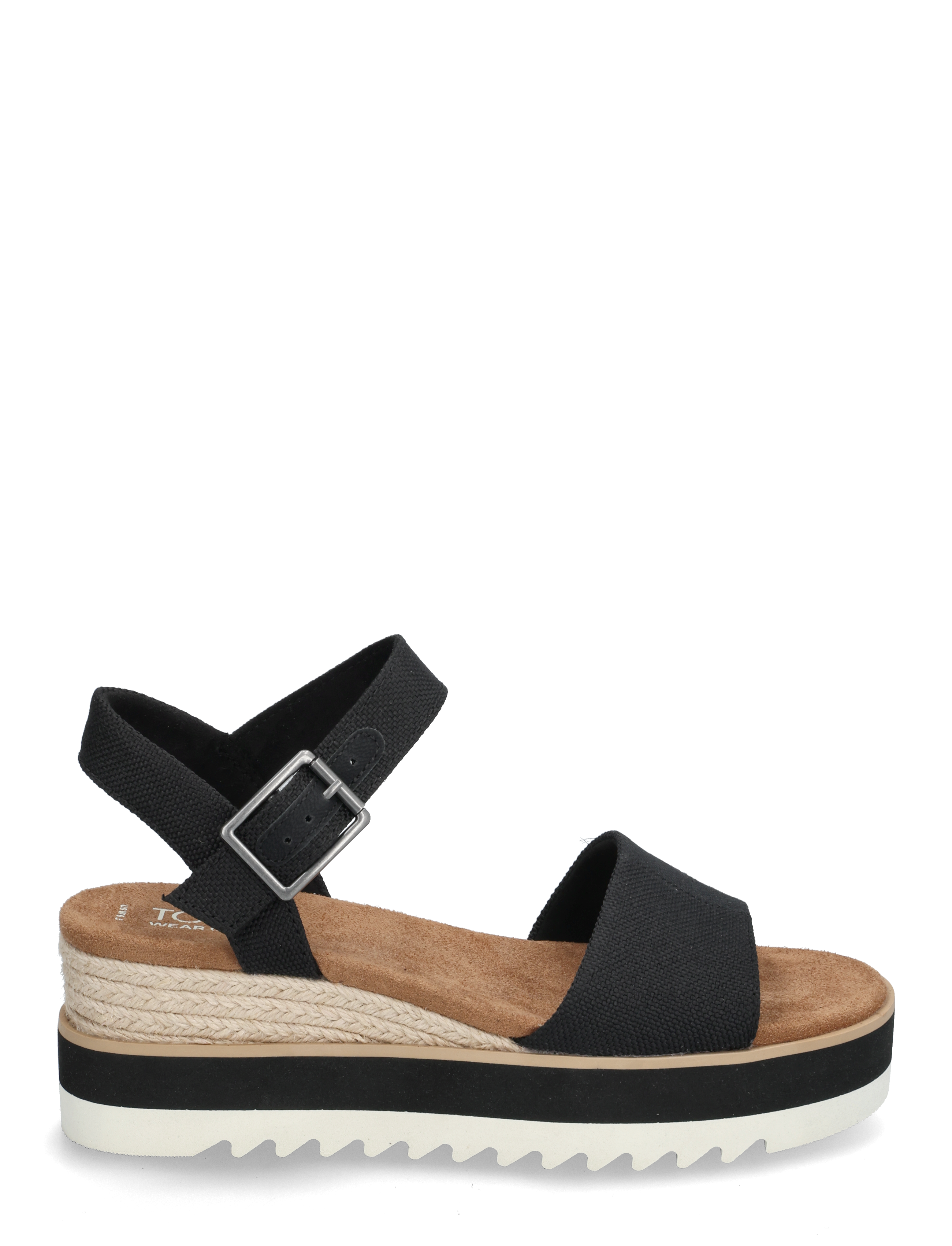 TOMS - DIANA - basutės su pleištiniu padu - black - 1