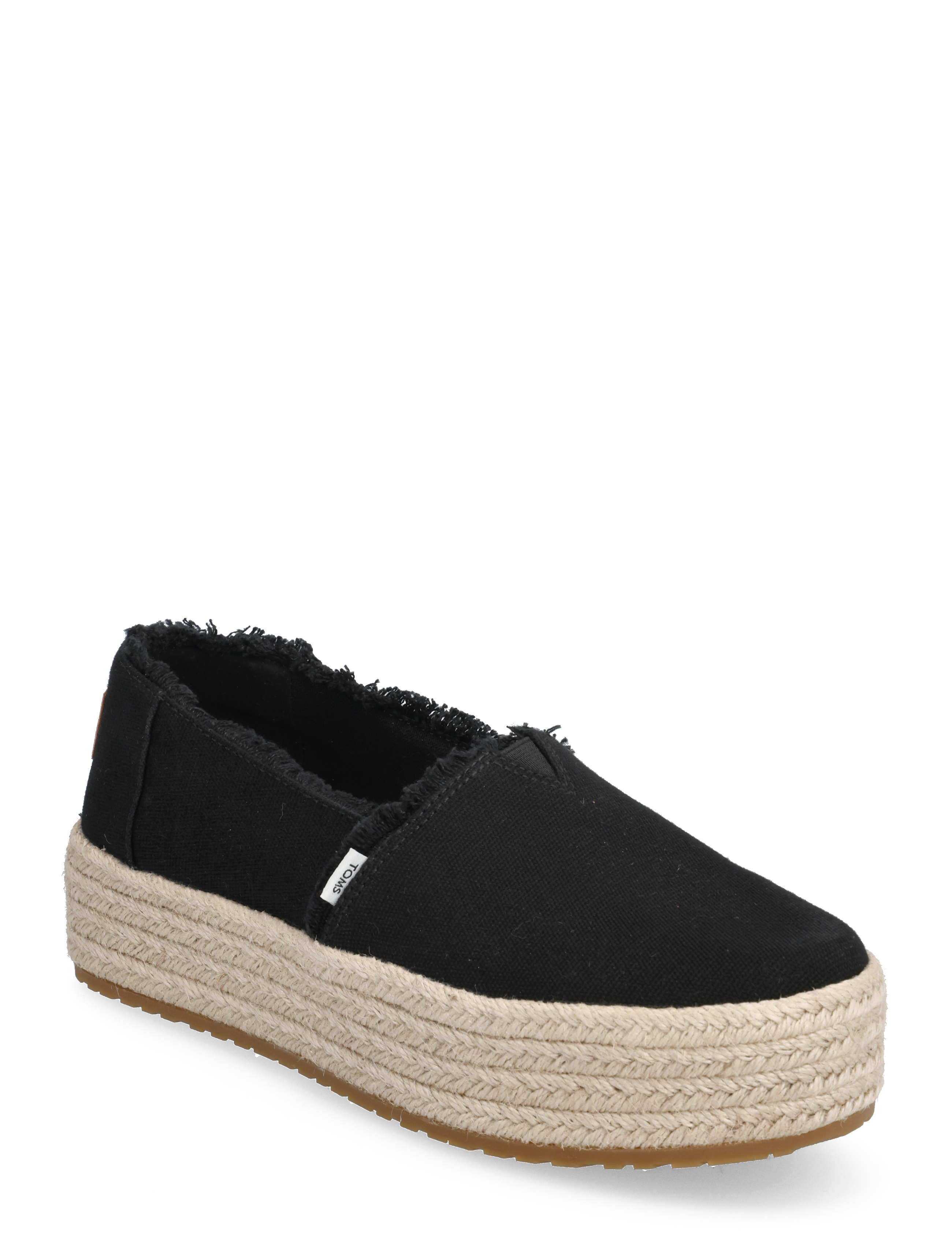 TOMS Valencia Platform Espadrille, 41, Black, Espadriller > Flade Espadriller, Dame