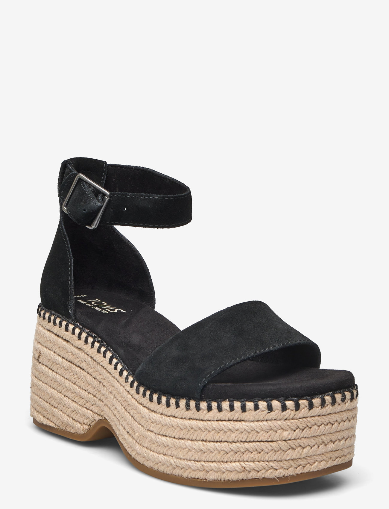 TOMS - Laila - højhælede espadrillos - black - 0