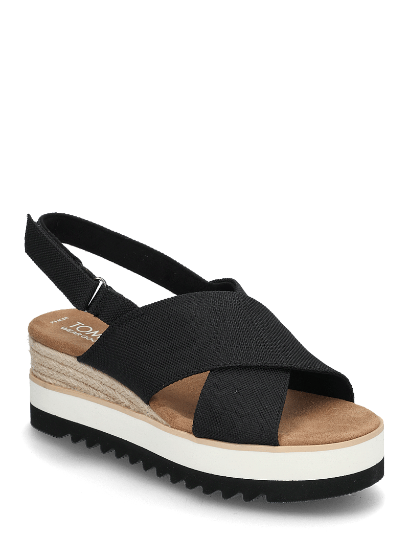 TOMS - Diana Crossover - højhælede espadrillos - black - 0