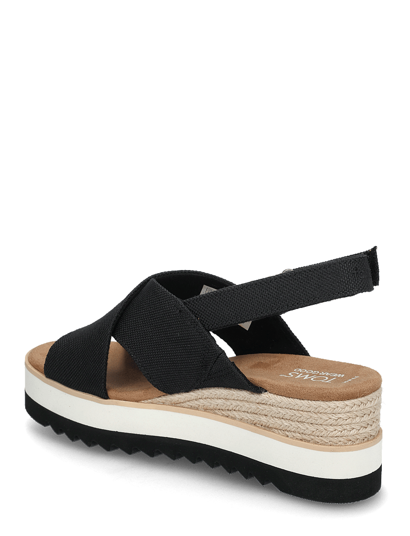 TOMS - Diana Crossover - højhælede espadrillos - black - 2