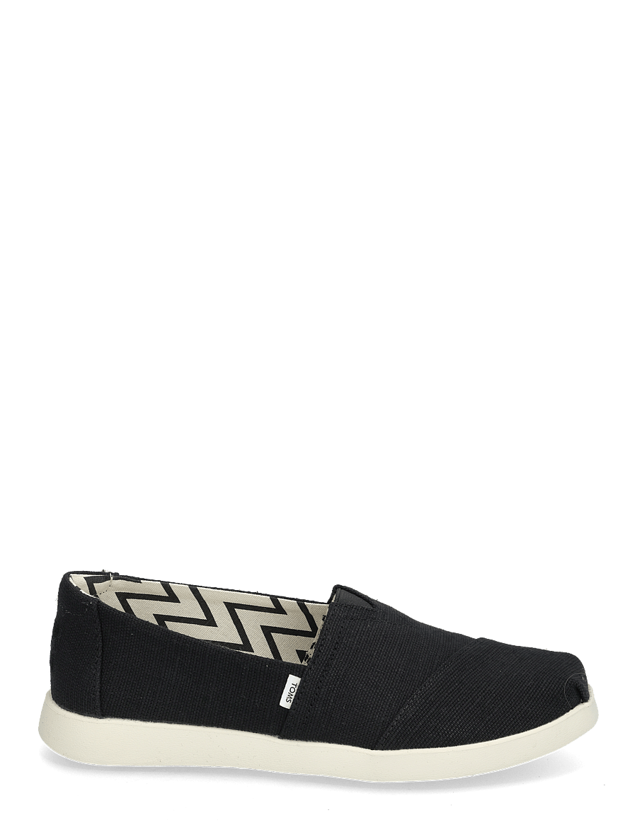 TOMS - ALPARGATA PLUS - slip-on strigaskór - blk_wht - 1