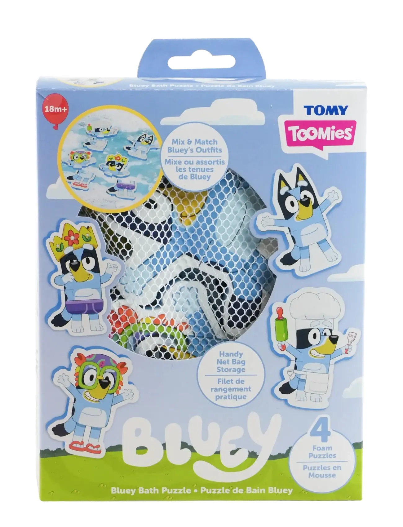 TOMY Toomies Bluey Bath Puzzle, One Size, Blue, Bath & Water Legetøj > Bath Legetøj, Børn
