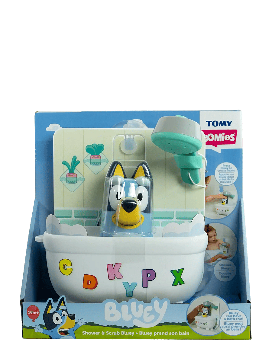 TOMY - Toomies Bluey's Shower & Scrub - baðtími - muti - 0
