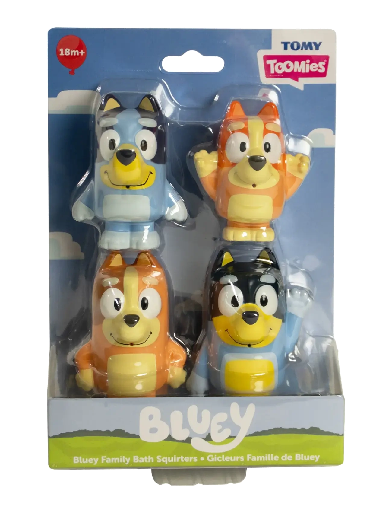 TOMY Toomies Bluey Squirter 4-Pack, One Size, Blue, Bath & Water Legetøj > Bath Legetøj, Børn