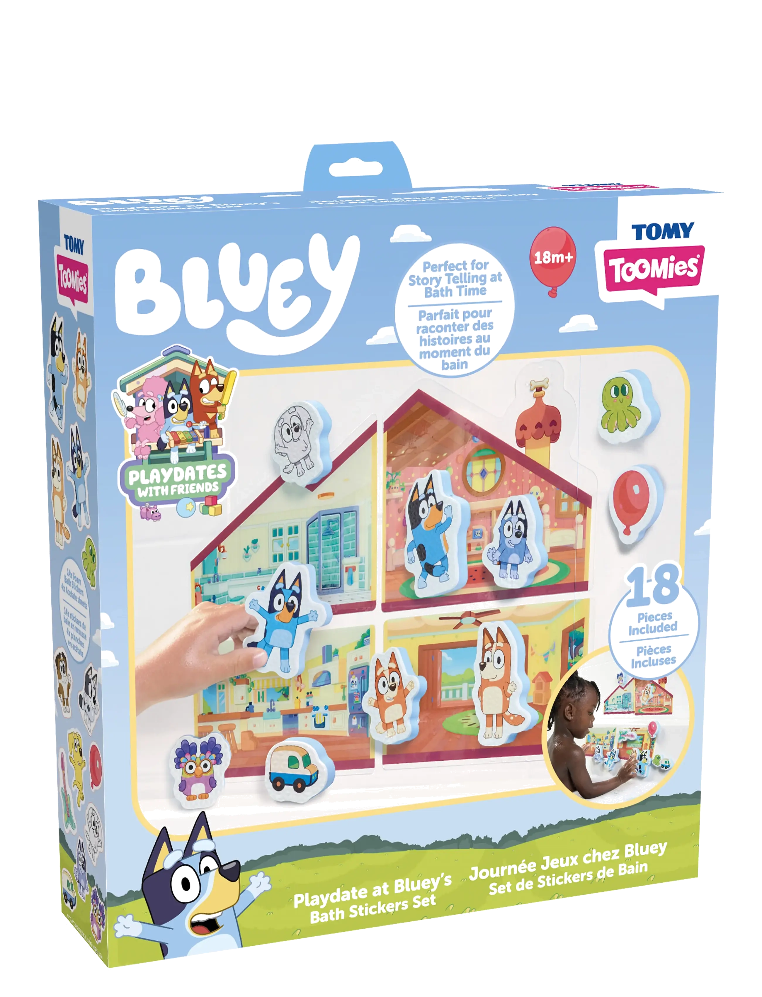 TOMY Toomies Bluey’s House Bath Stickers - Bad & Vattenleksaker - MULTI / multi
