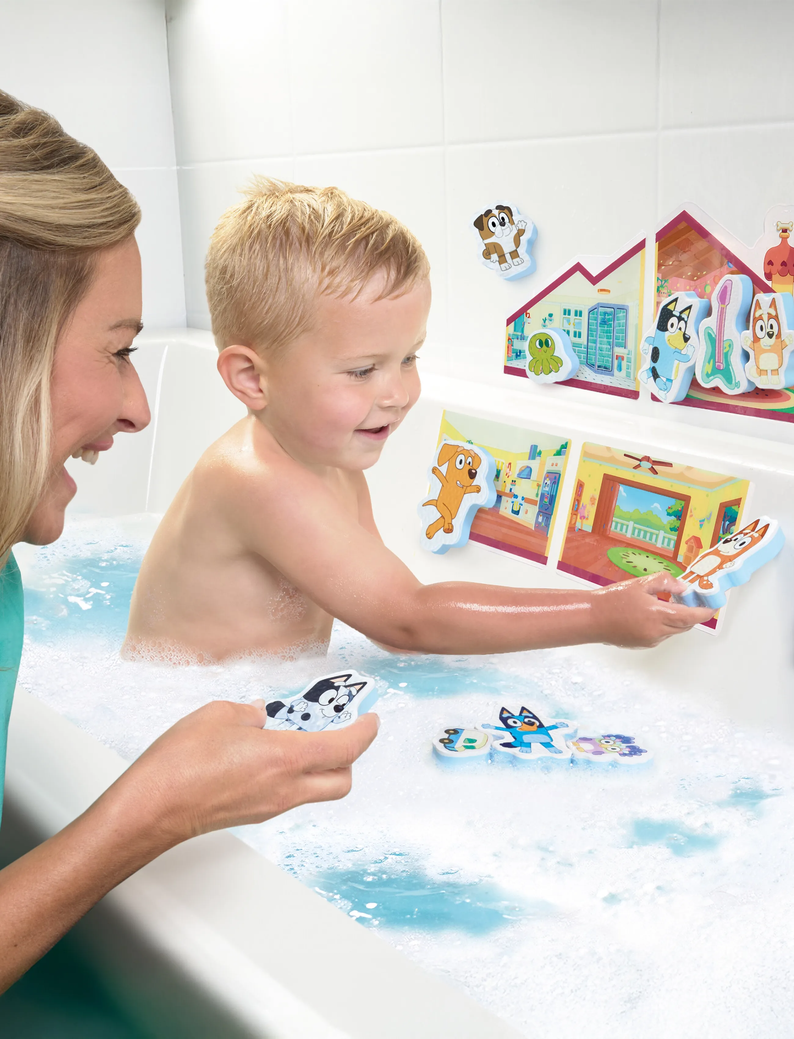 TOMY - Toomies Bluey’s House Bath Stickers - bada - multi - 0