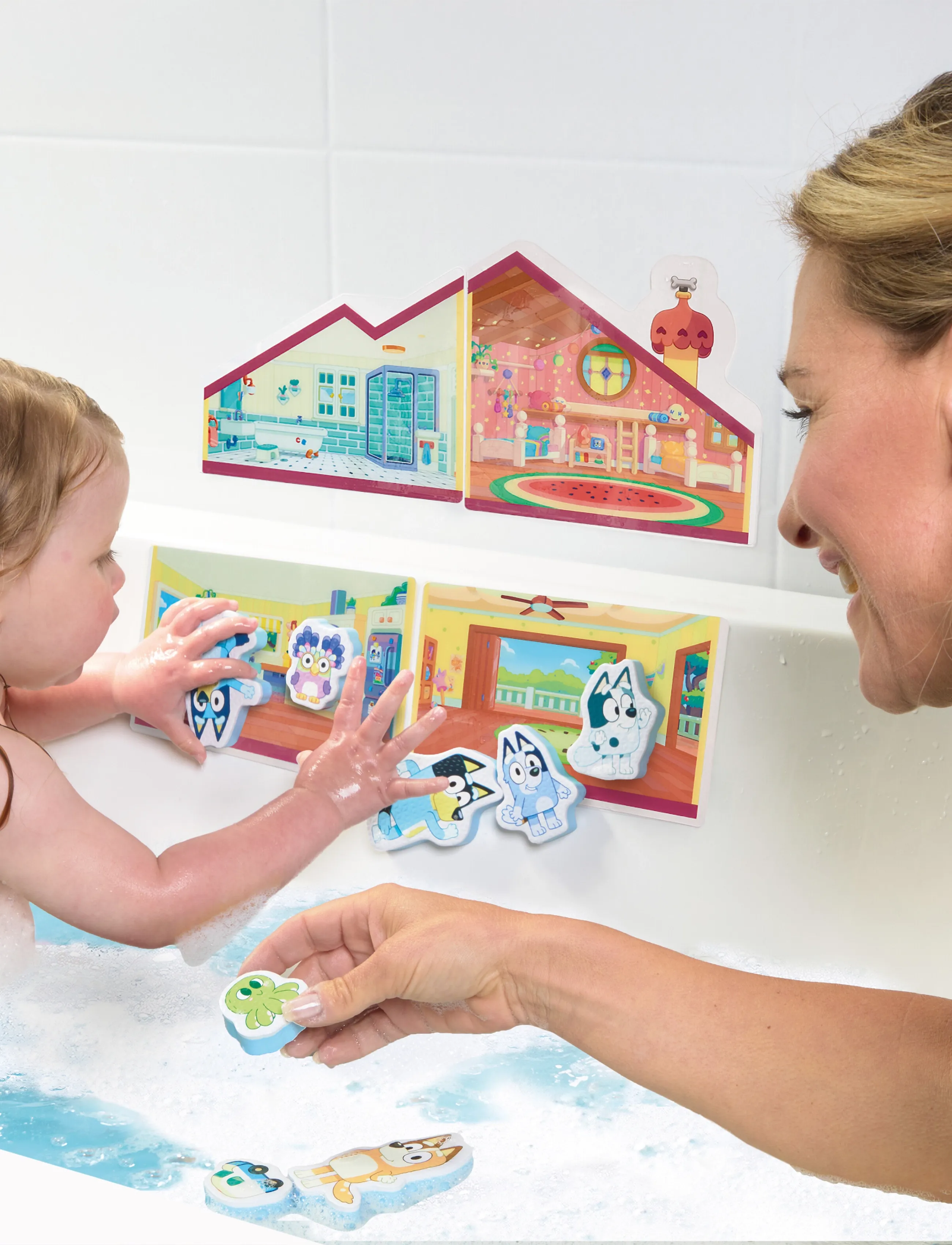 TOMY - Toomies Bluey’s House Bath Stickers - bada - multi - 4