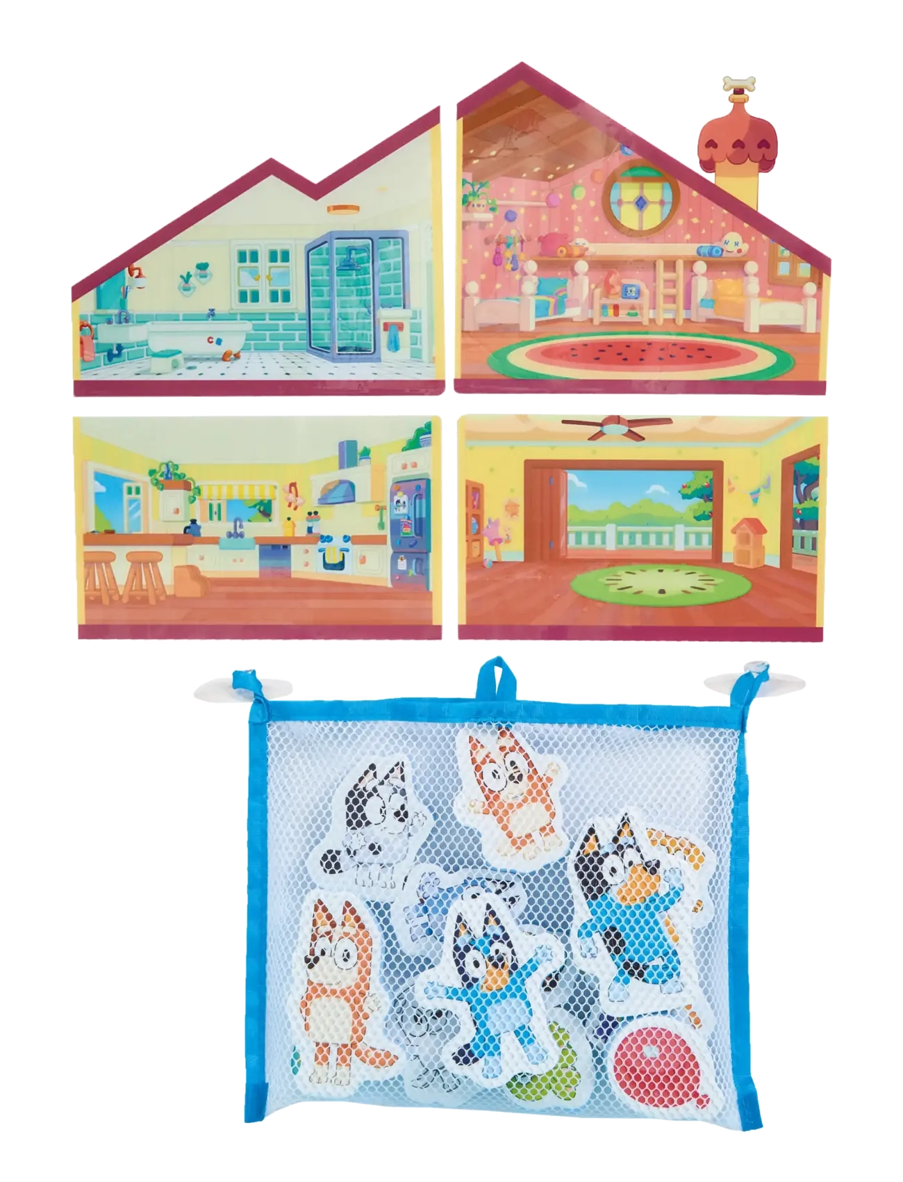 TOMY - Toomies Bluey’s House Bath Stickers - bada - multi - 2