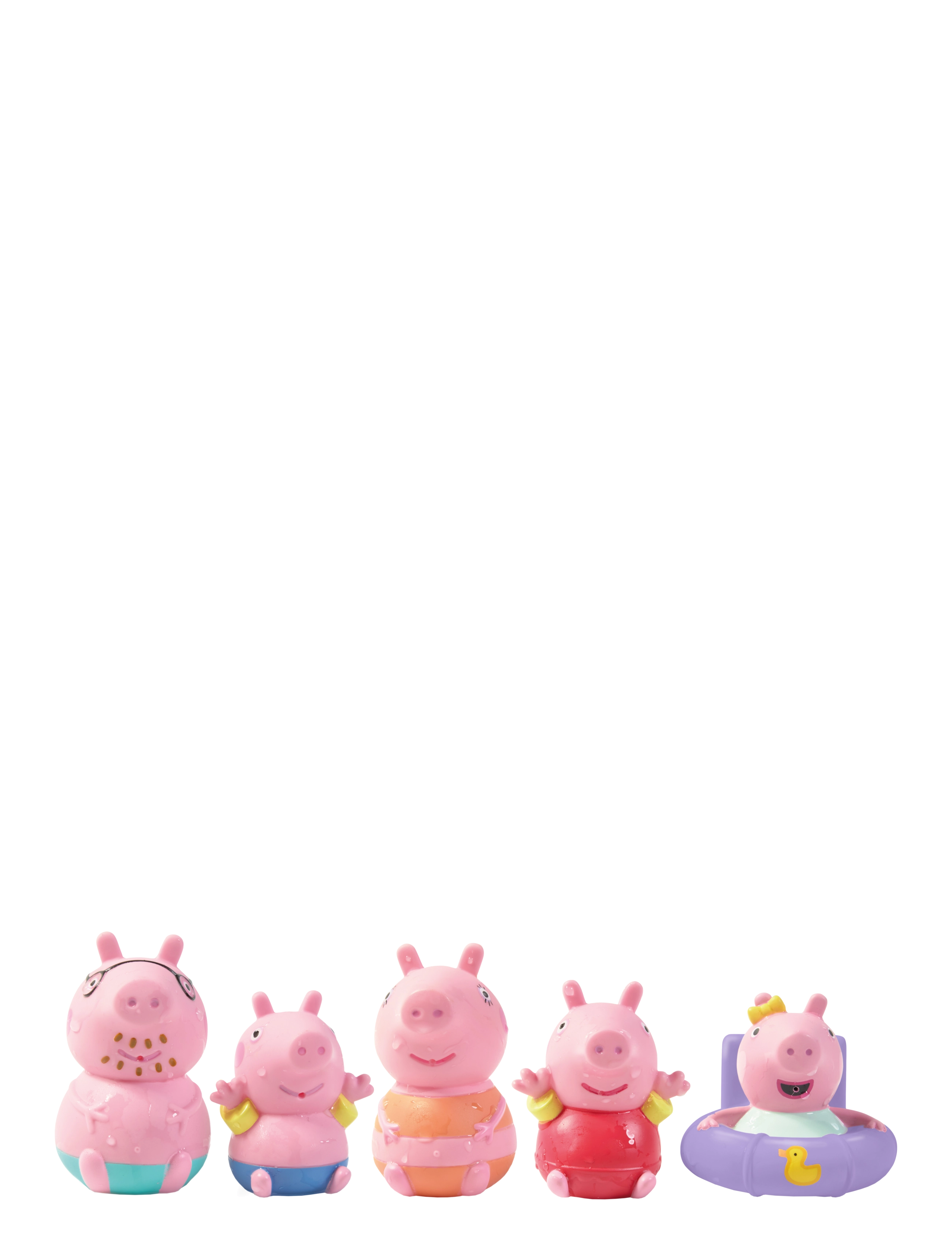 TOMY Toomies Peppa & Family Bath Squirters, One Size, Multi/patterned, Bath & Water Legetøj > Bath Legetøj, Børn