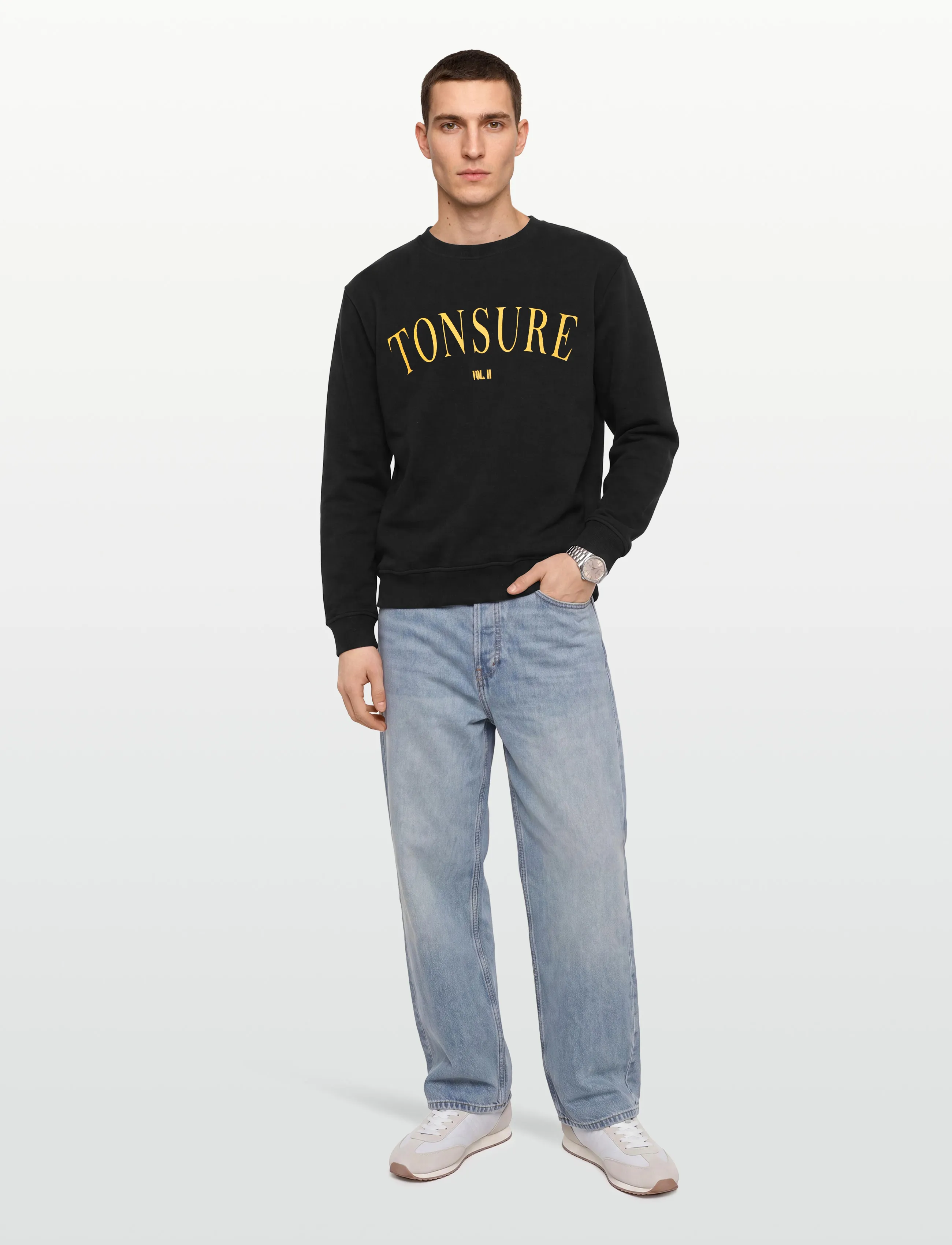 Tonsure - Liam sweatshirt - sweatshirts - black - 0