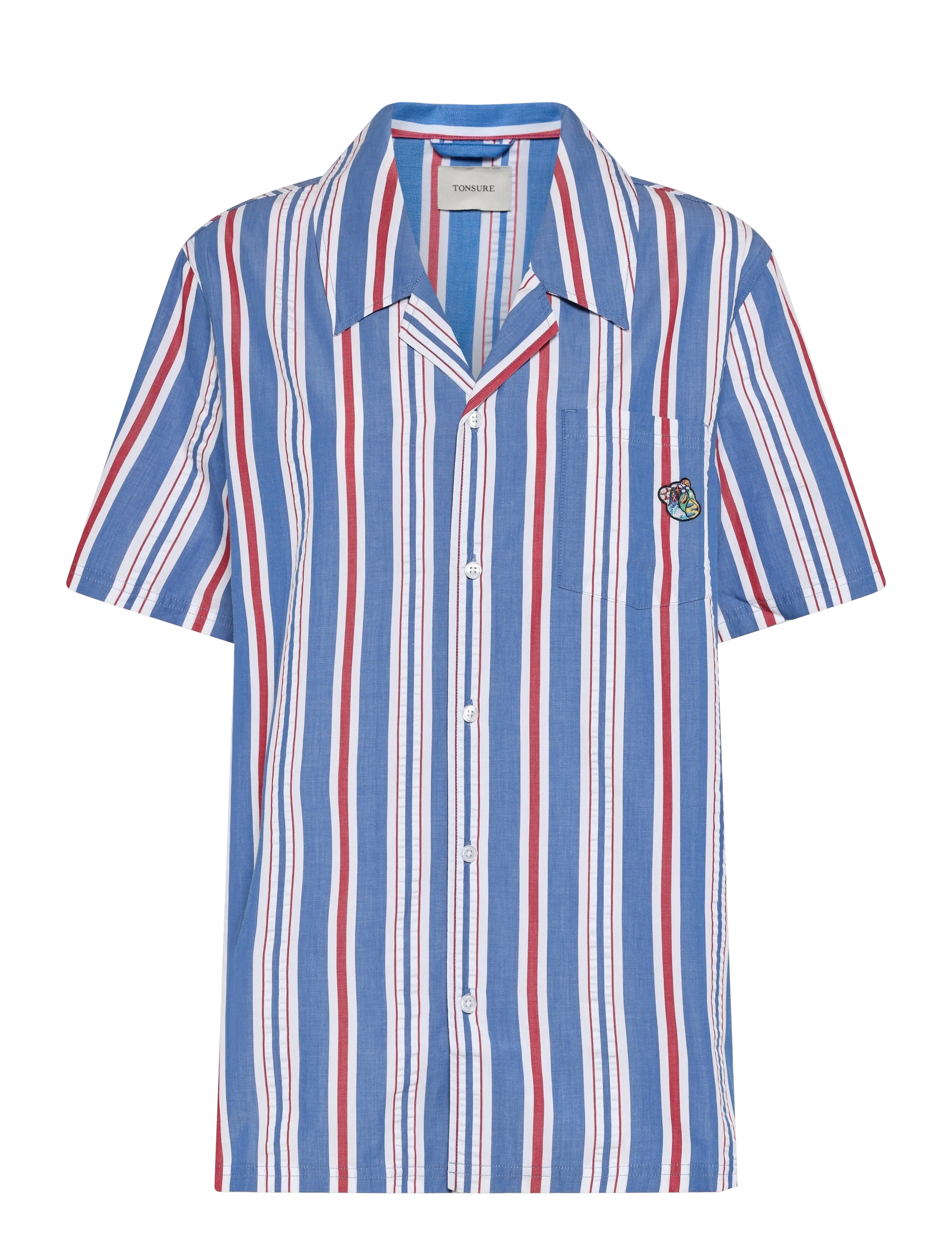 Tonsure Sage Camp collar shirt - Vabaajasärgid - MULTICOLORED / blue