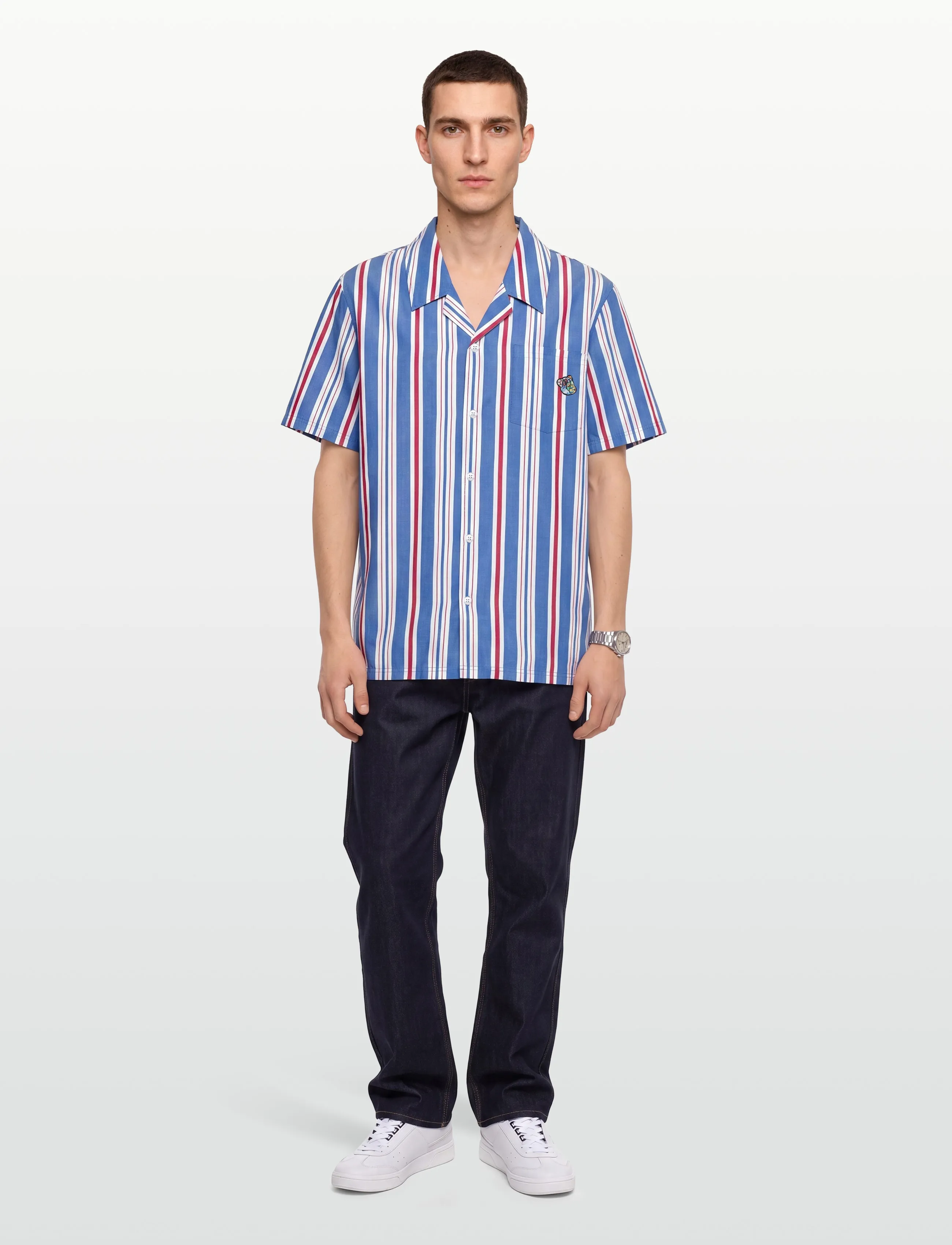 Tonsure - Sage Camp collar shirt - vabaajasärgid - multicolored - 0