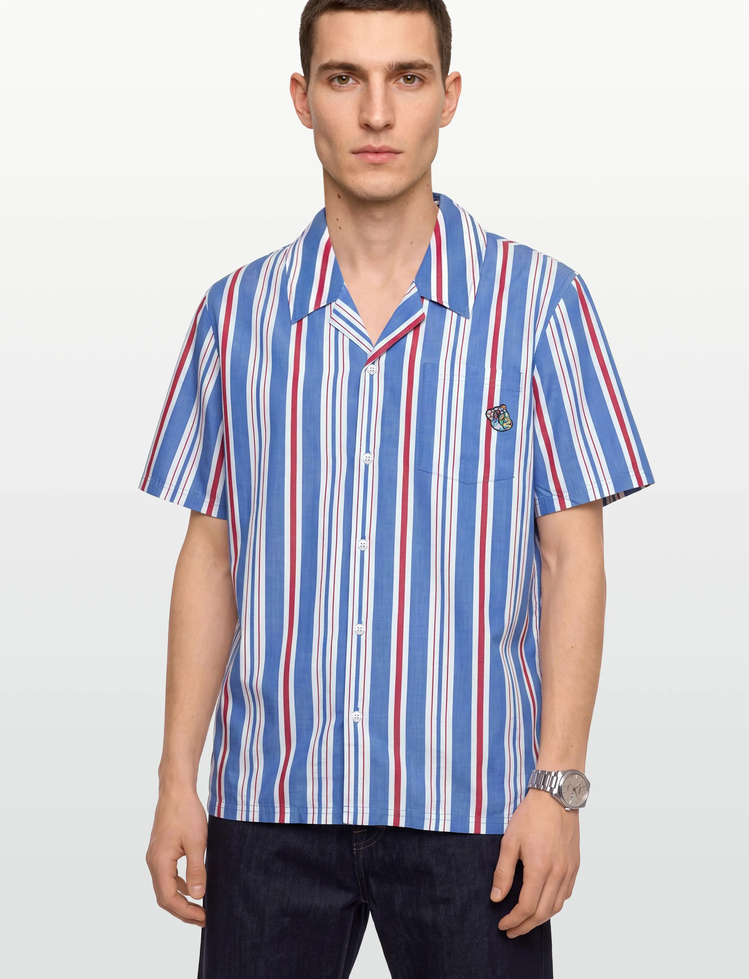 Tonsure - Sage Camp collar shirt - vabaajasärgid - multicolored - 3