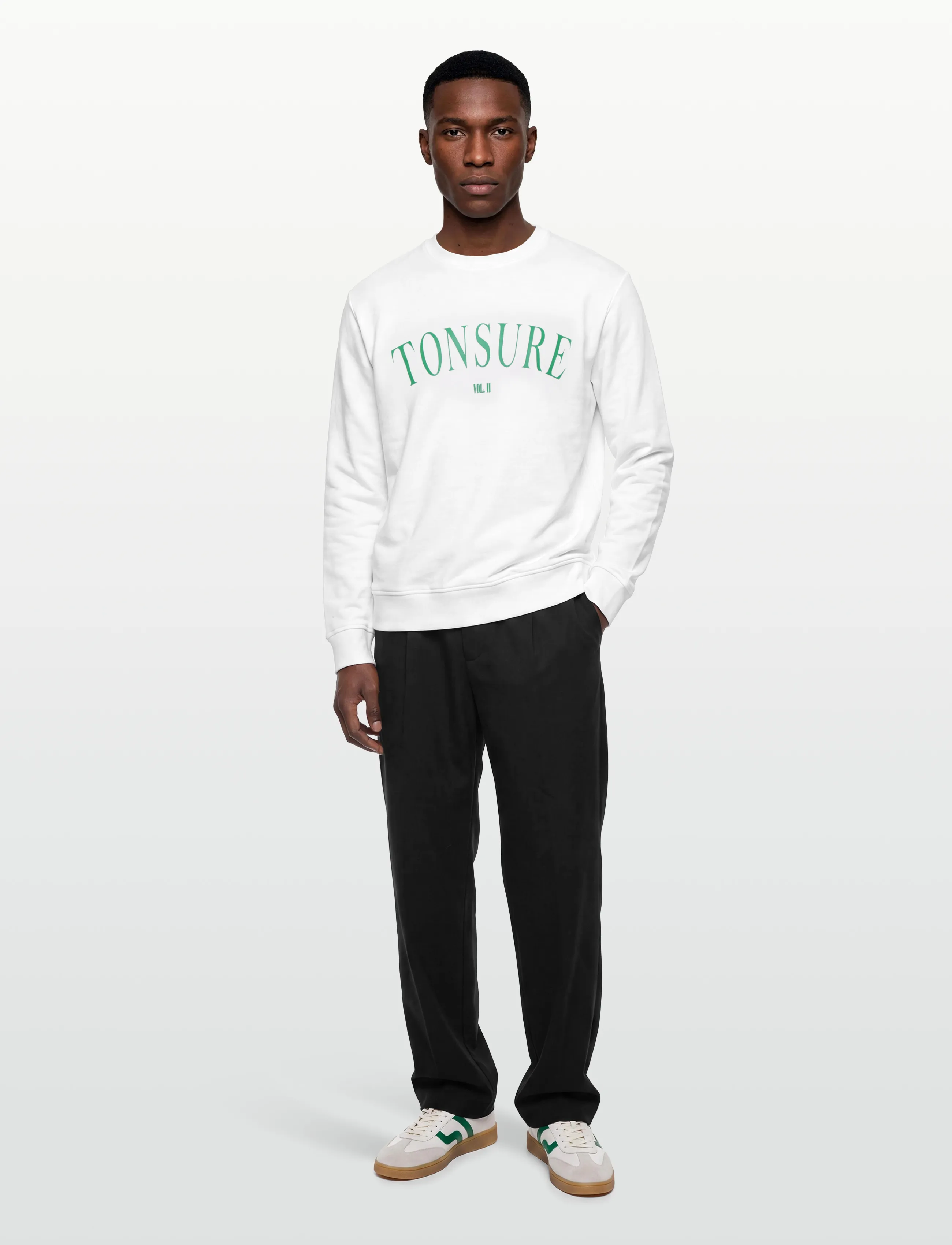 Tonsure - Liam sweatshirt - sweatshirts - white - 0