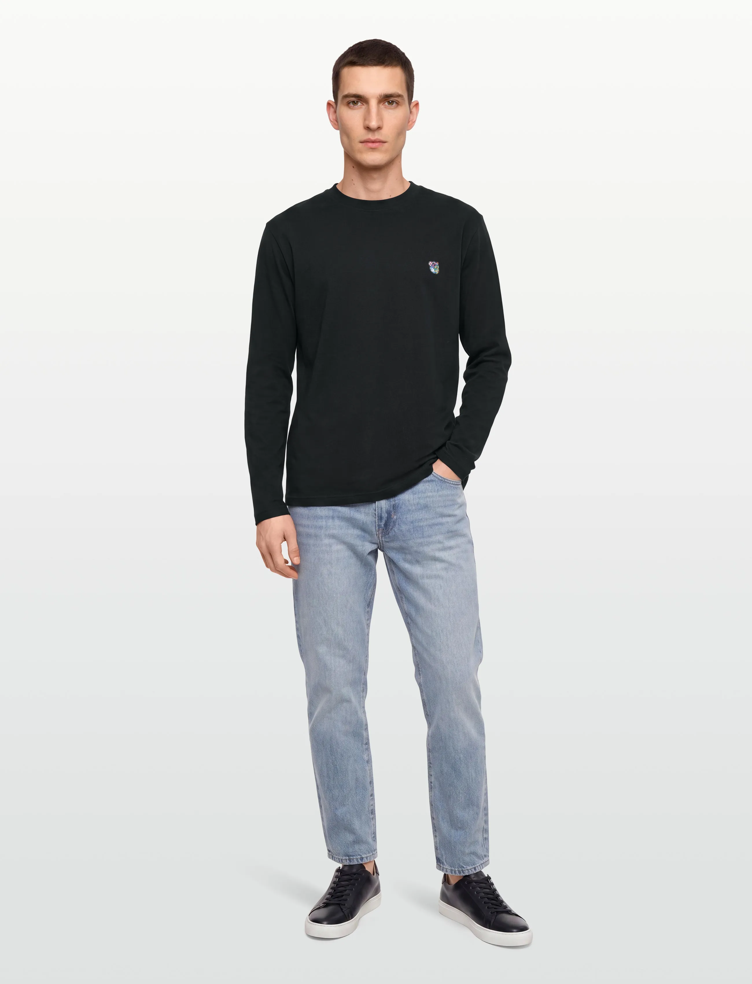 Tonsure - Teddy premium LS Tee - t-shirts - black - 0