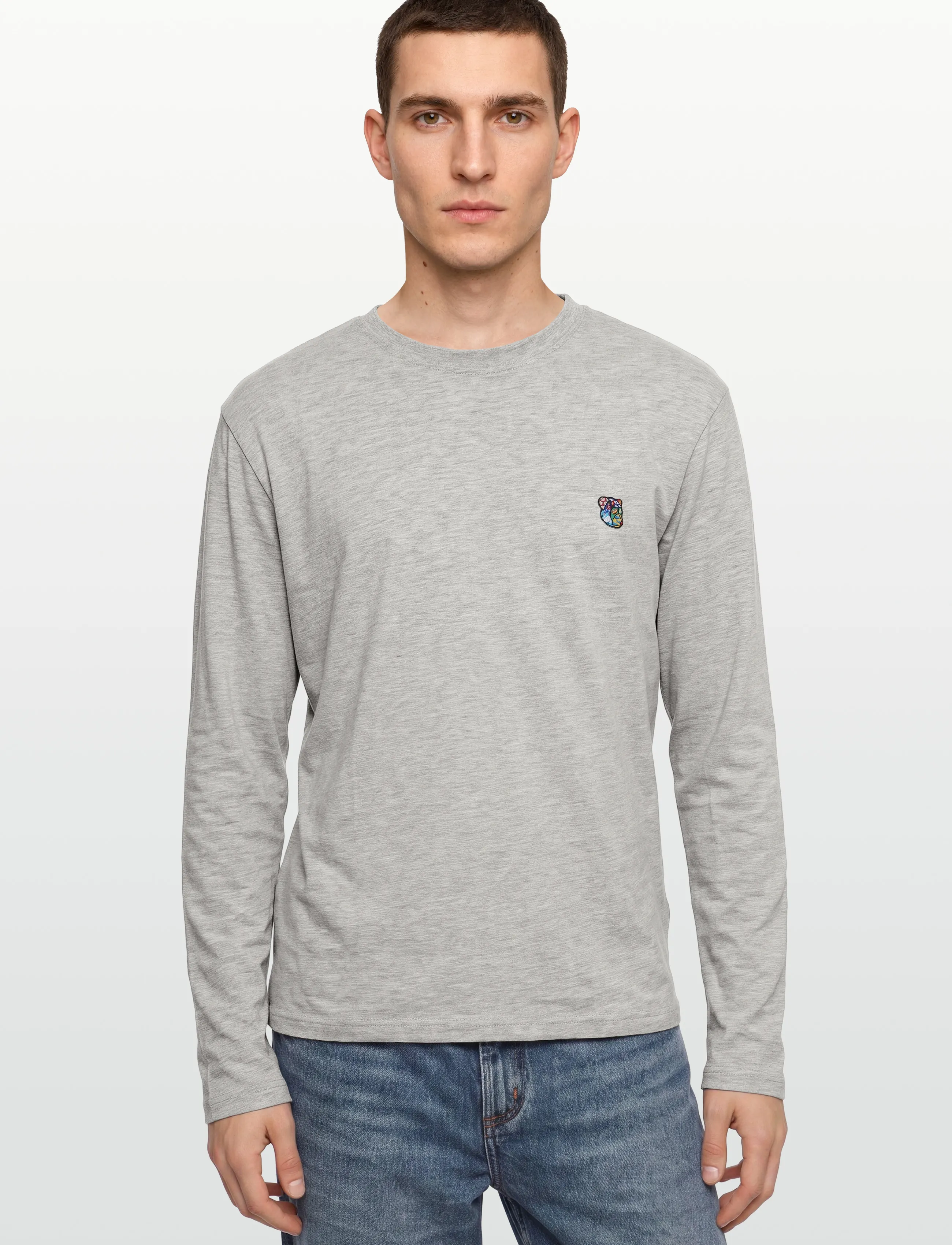 Tonsure - Teddy premium LS Tee - t-shirts - grey - 3