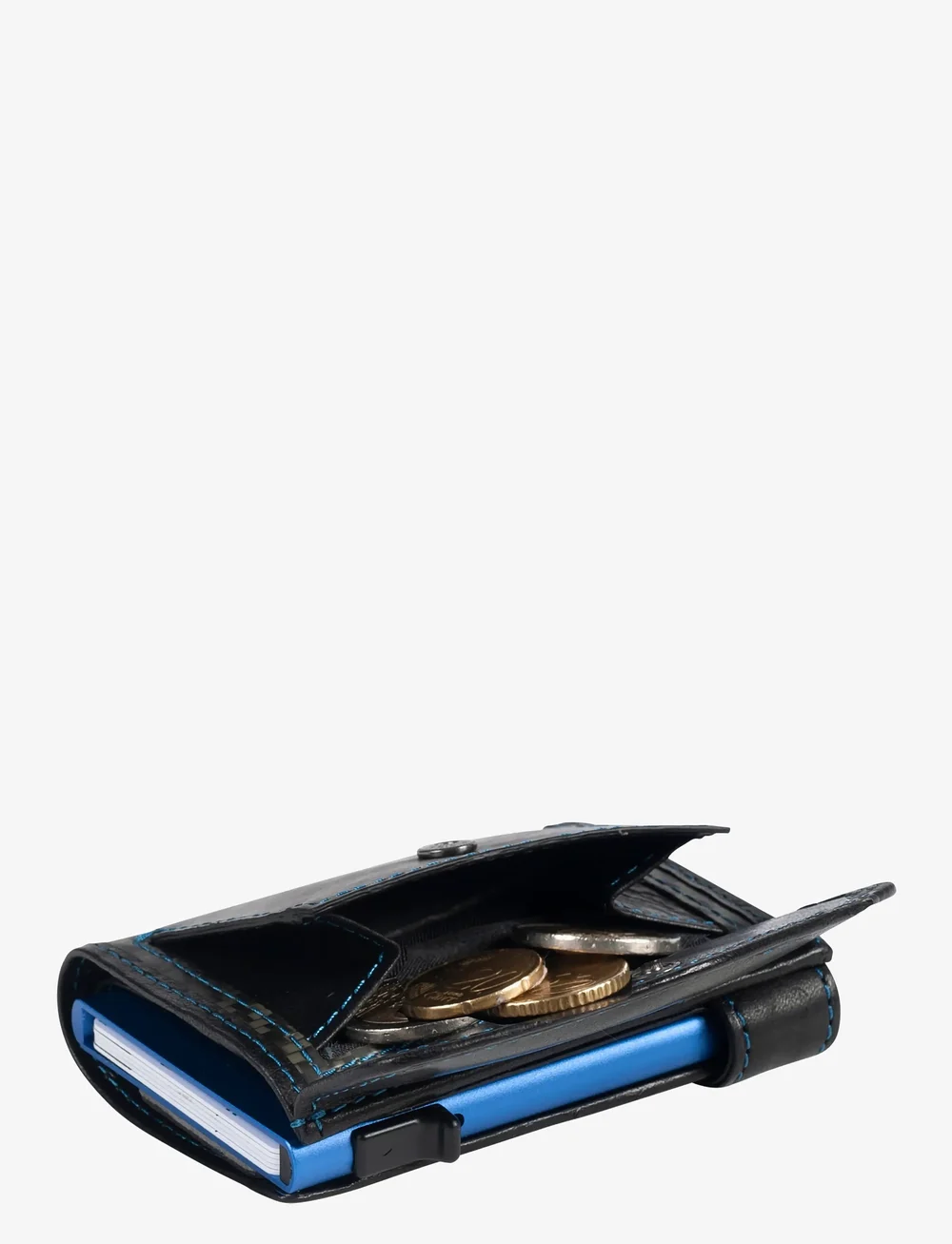 Tony Perotti - Furbo Carbon cardholder with banknote and coin pocket - lommebøker - black - 1