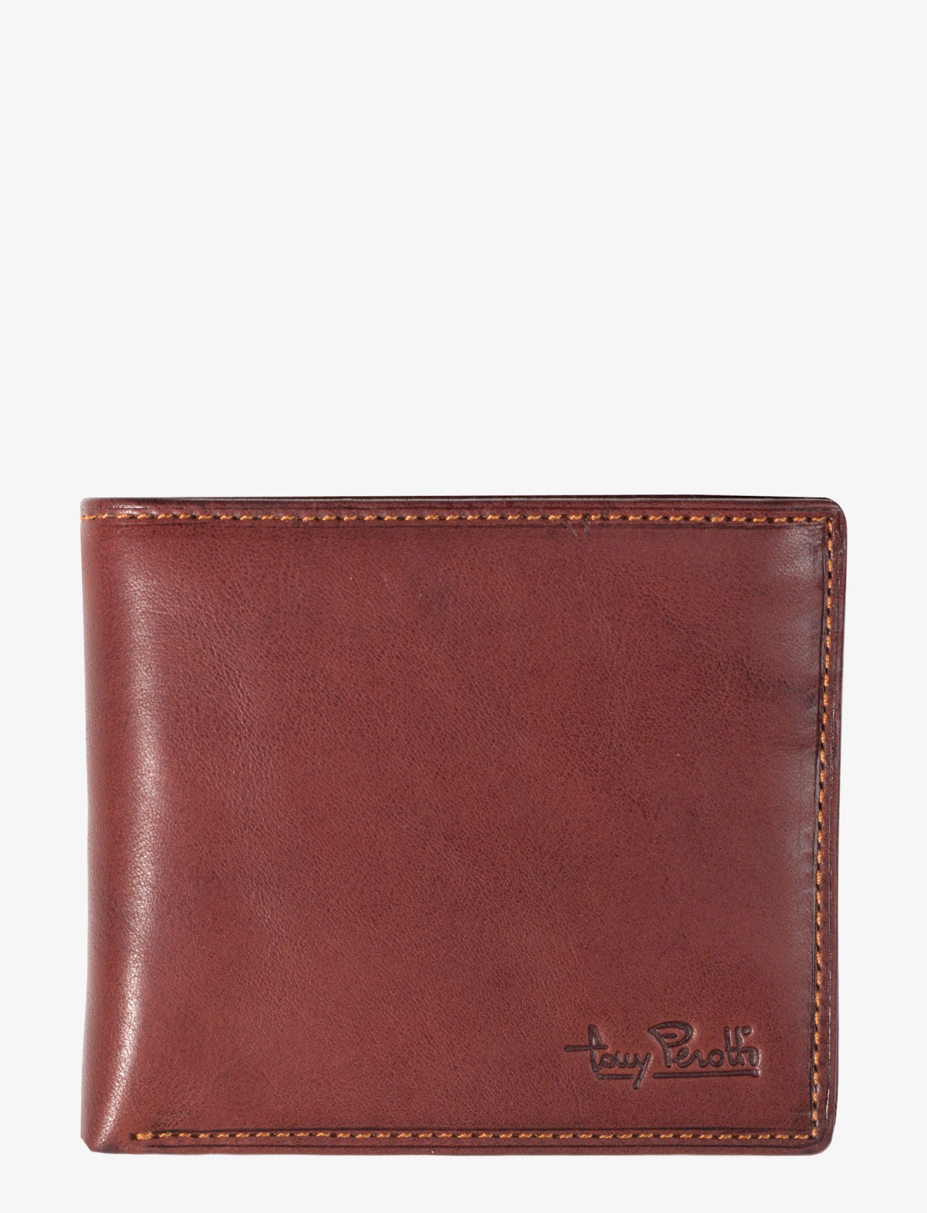 Tony Perotti Billfold With Coin Zipper Pocket, One Size, Wallets, Braun - Classic Frauen