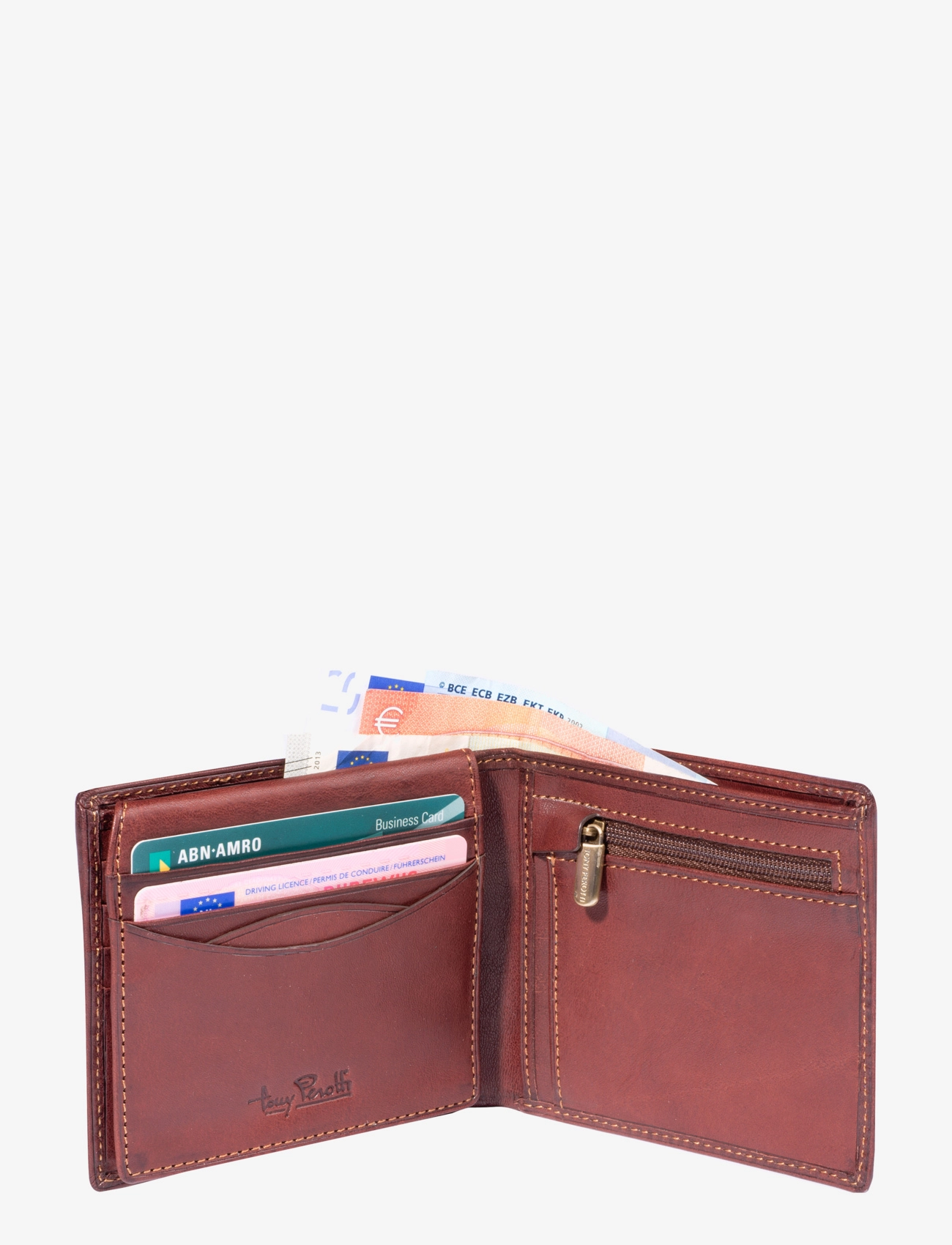 Tony Perotti - Billfold with coin zipper pocket - portfele - dark brown - 2