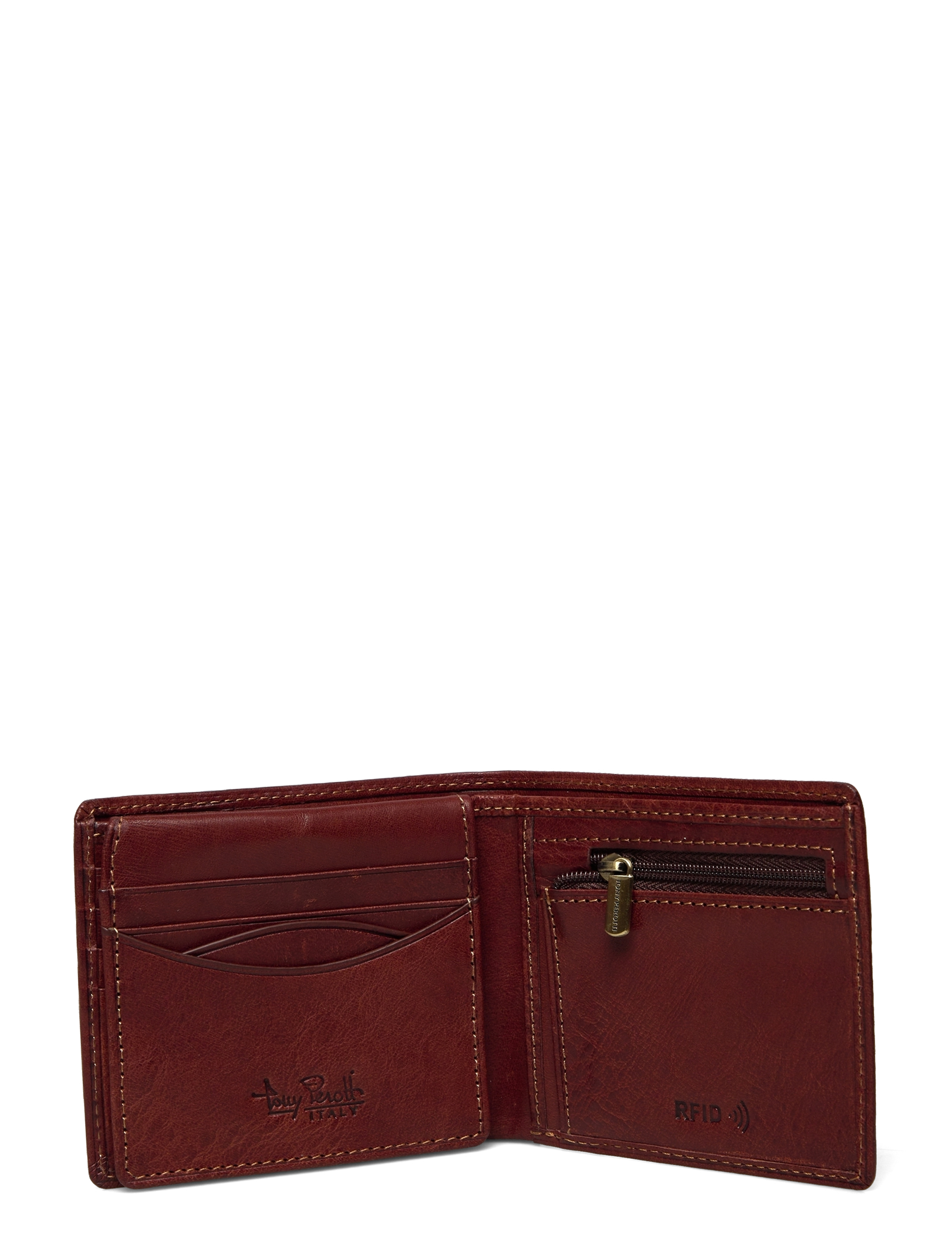 Tony Perotti - Billfold with coin zipper pocket - portfele - dark brown - 3