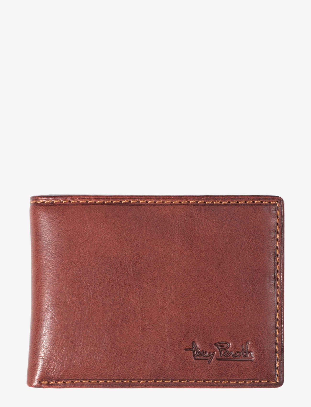Tony Perotti Billfold With Zipper Coin Pocket, One Size, Brown, Punge > Klassiske Punge, Herre