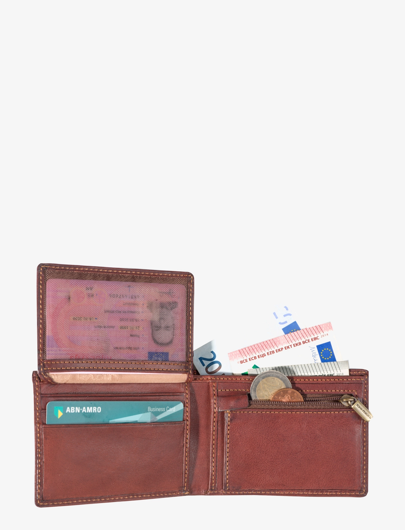 Tony Perotti - Billfold with zipper coin pocket - portfele - dark brown - 2