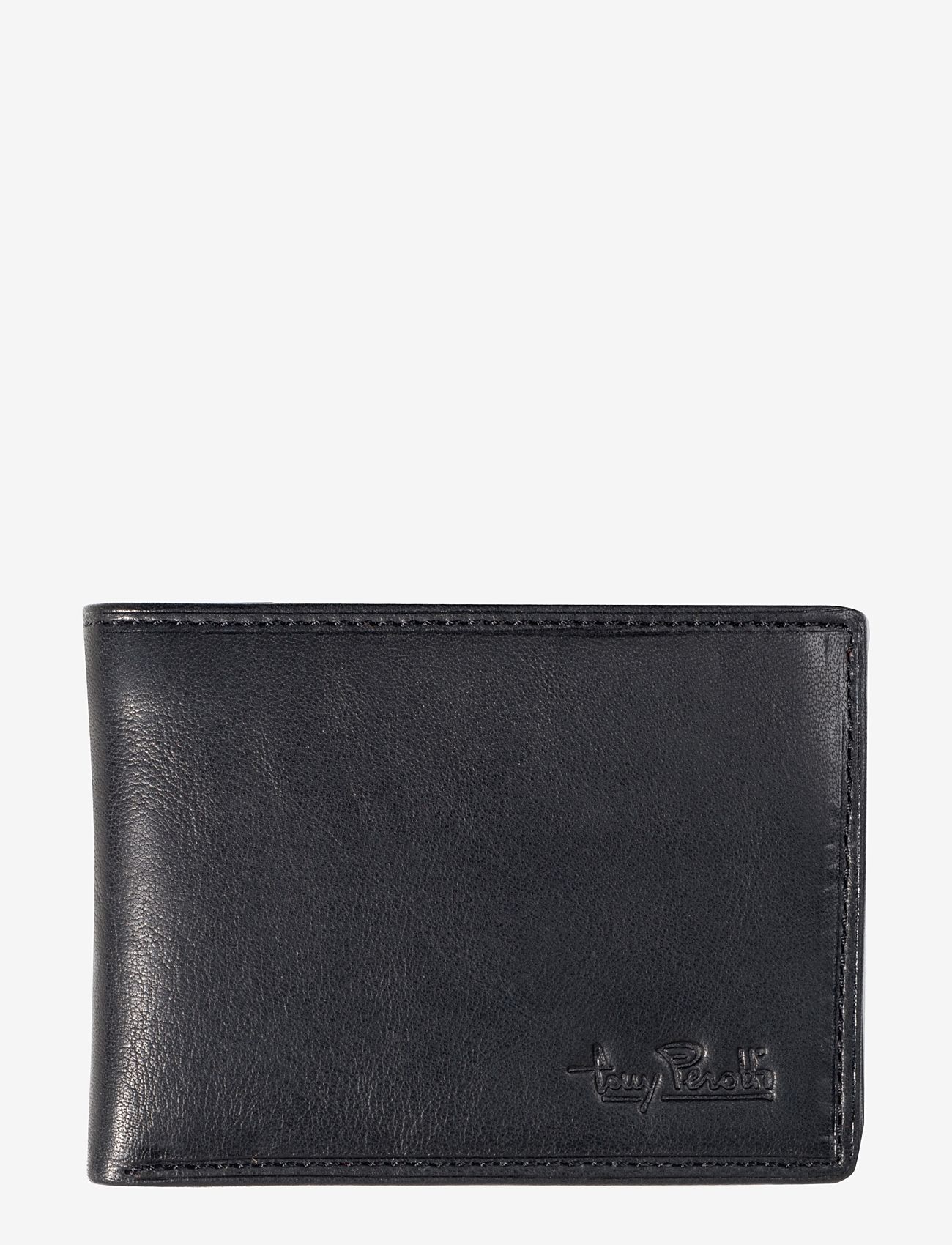 Tony Perotti - Billfold with zipper coin pocket - punge - black - 0